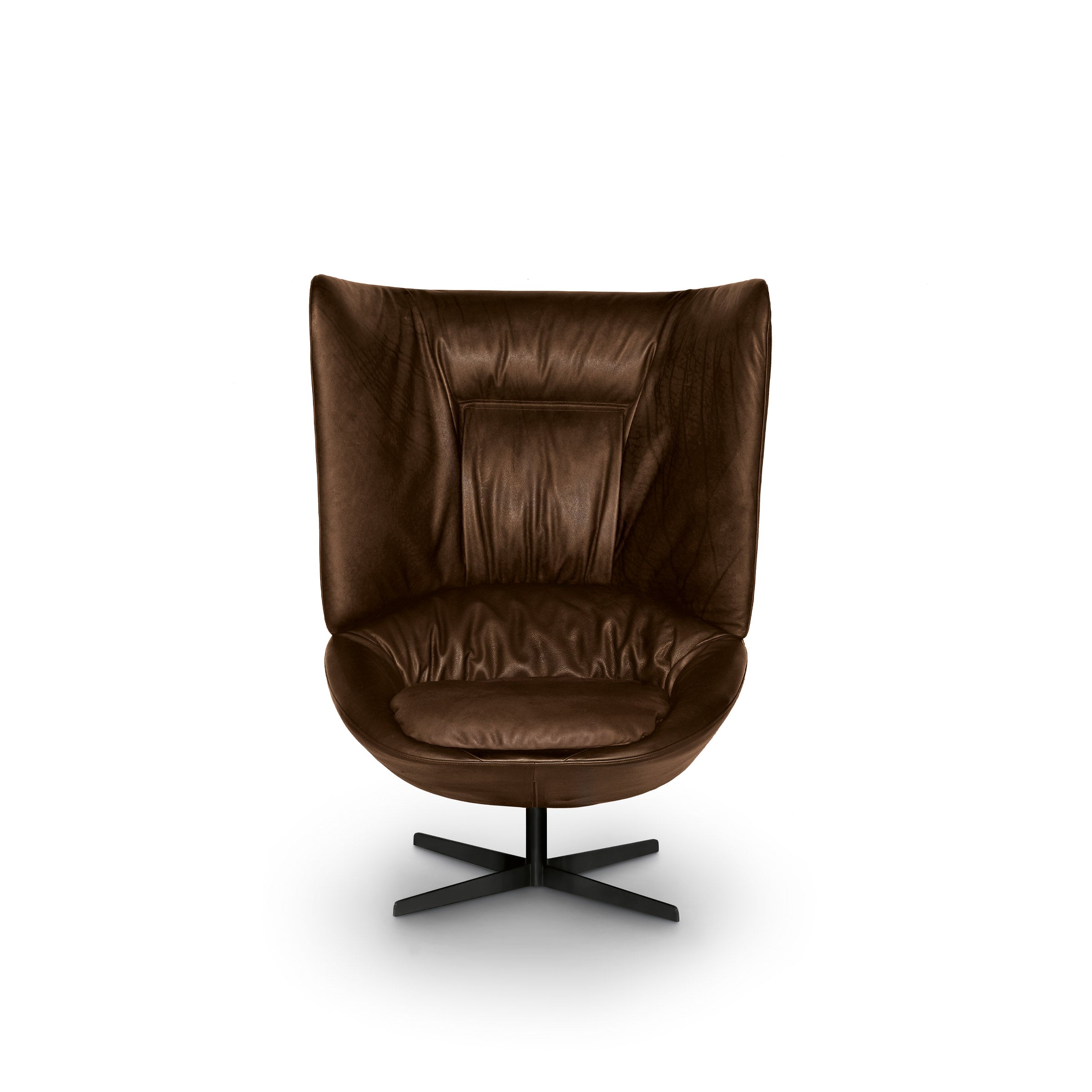 Leather Armchair LADLE Swivel Base by Luca Nichetto for Arflex、mySite、neckold