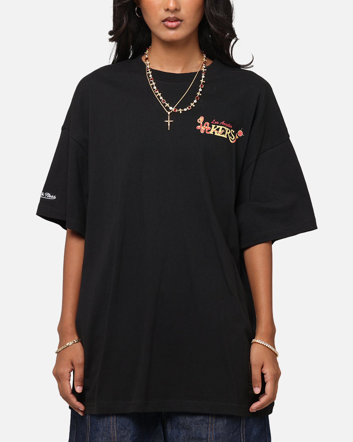 Mitchell & Ness Los Angeles Lakers Radiograph Gold Rings T-Shirt Faded Black、mySite、zt4zffjzw