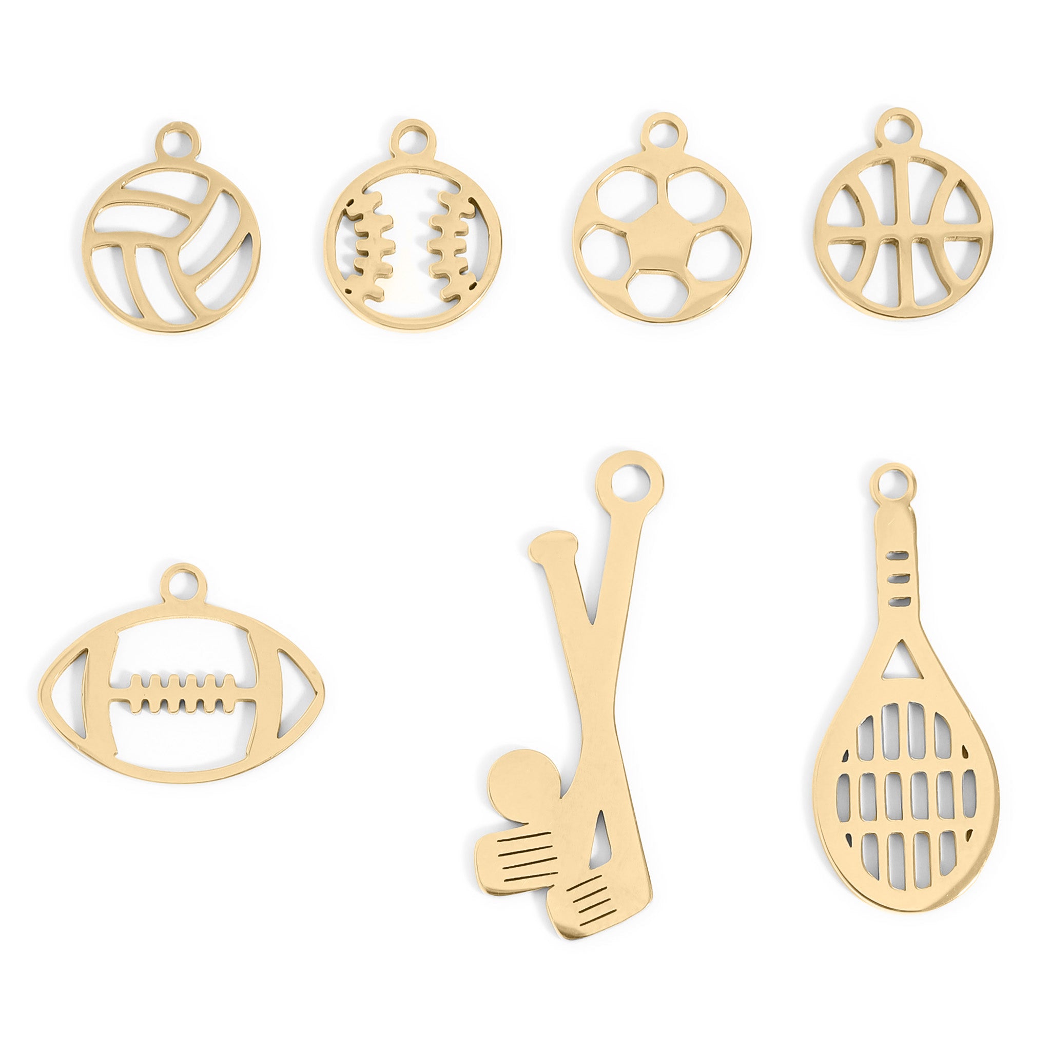 18K Gold PVD Stainless Steel Sports Charm Bundle / BND0060、mySite、dreamappss