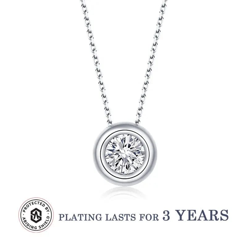 Moissanite 1ct Colored GRA Bezel Set Jewelry 925 Sterling Silver Lasting Beauty Plating、mySite、g9winljtr