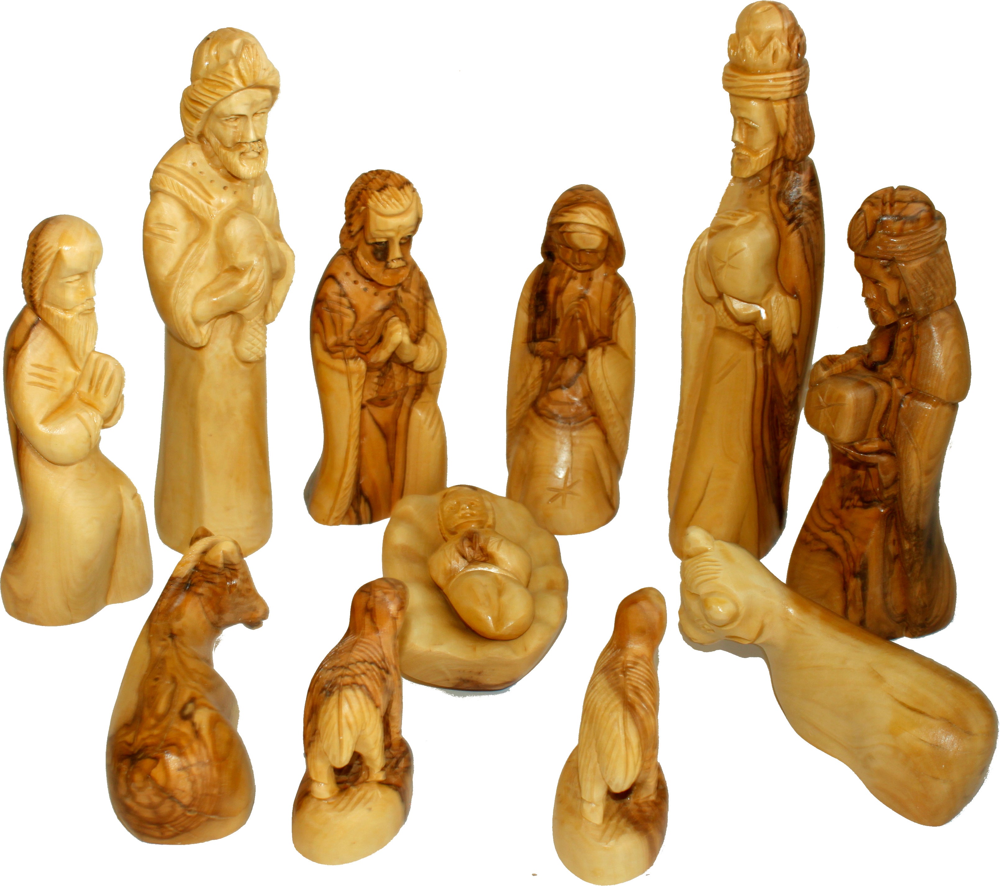  Holy Land Market Olivewood Nativity Set- Large 12 pcs - Large Size、mySite、elrpsem3k