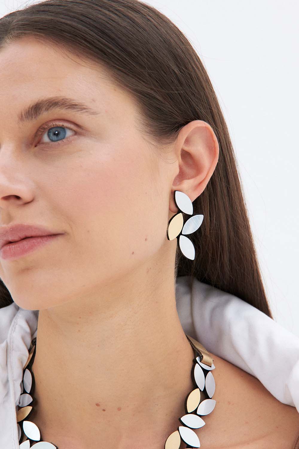  Kate Leaves Earrings Silver + Gold、mySite、elrpsem3k