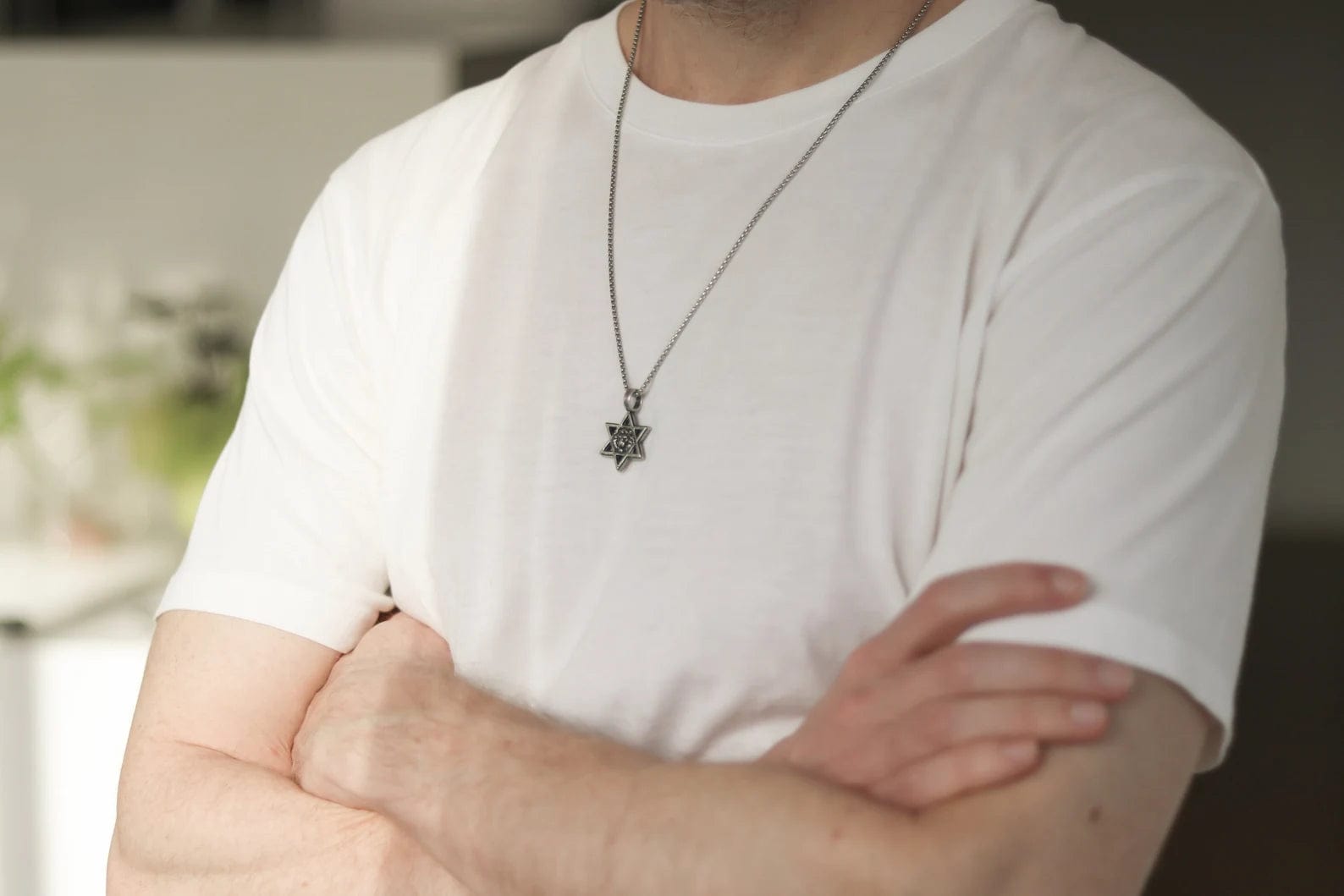 Silver Lion Magen David Necklace、mySite、topwebapps