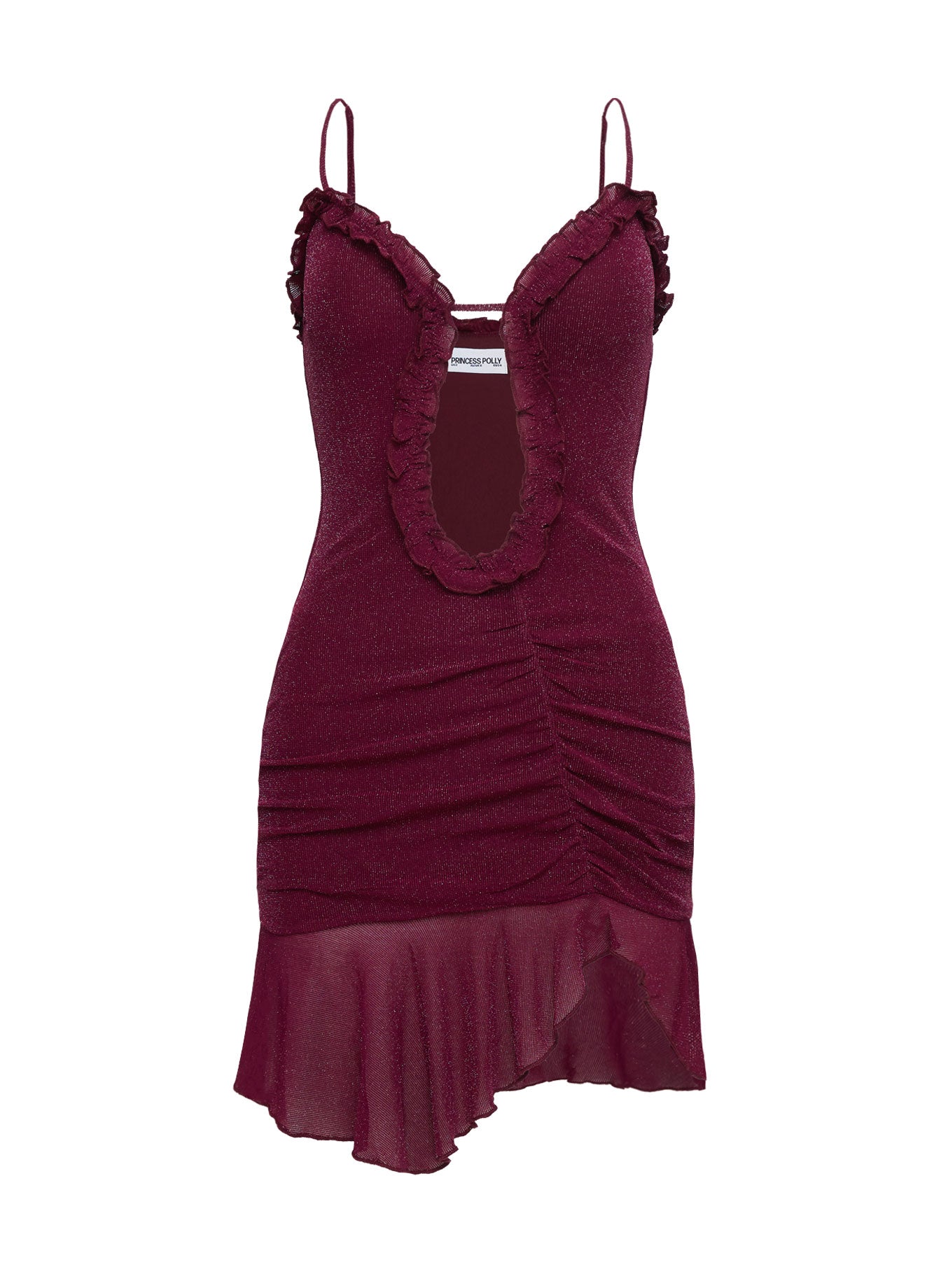 One Dance Asymmetrical Mini Dress Plum、mySite、solidvoid