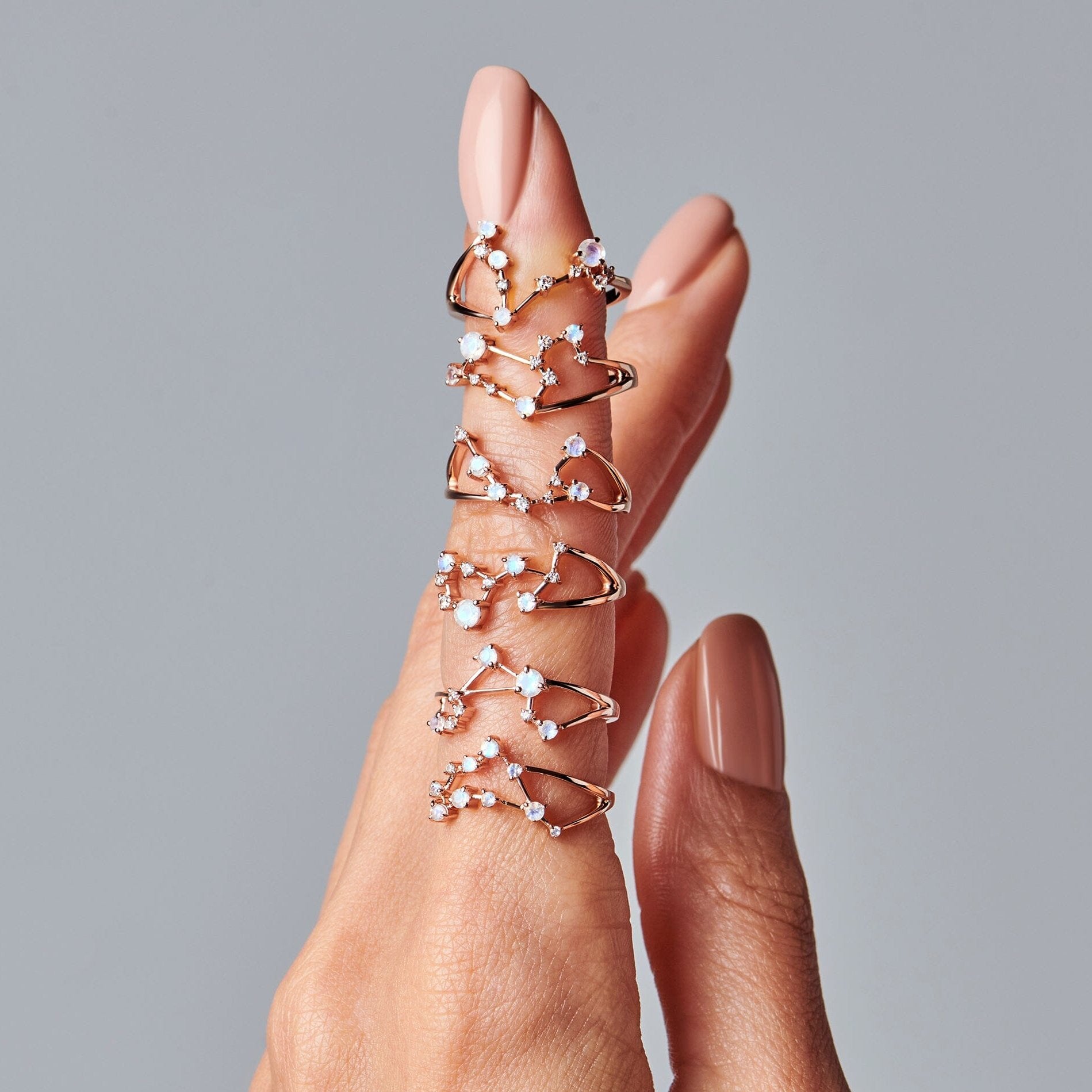 Moonstone Ring - Aquarius Zodiac Constellation、mySite、hinf8tx79