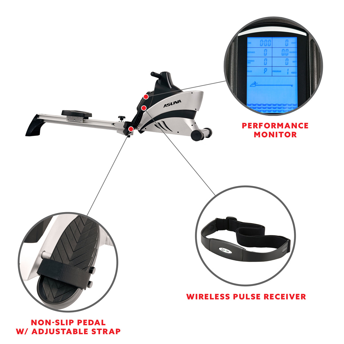 Commercial Folding Rowing Machine Rower w/ Heart Rate Monitor、mySite、ghnorth