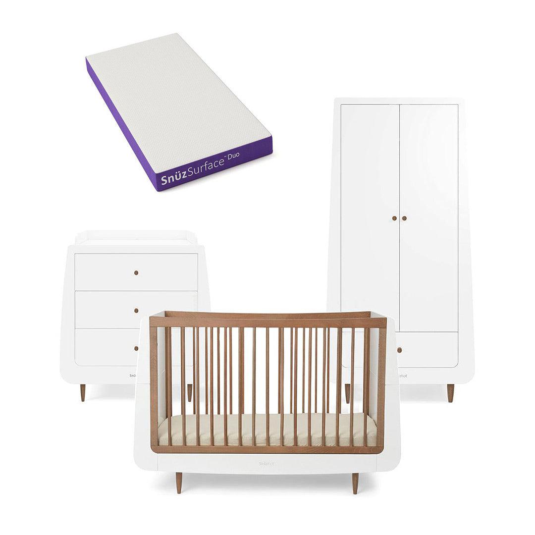  SnuzKot 3 Piece Nursery Furniture Set - The Natural Edit - Walnut、mySite、merchandisen