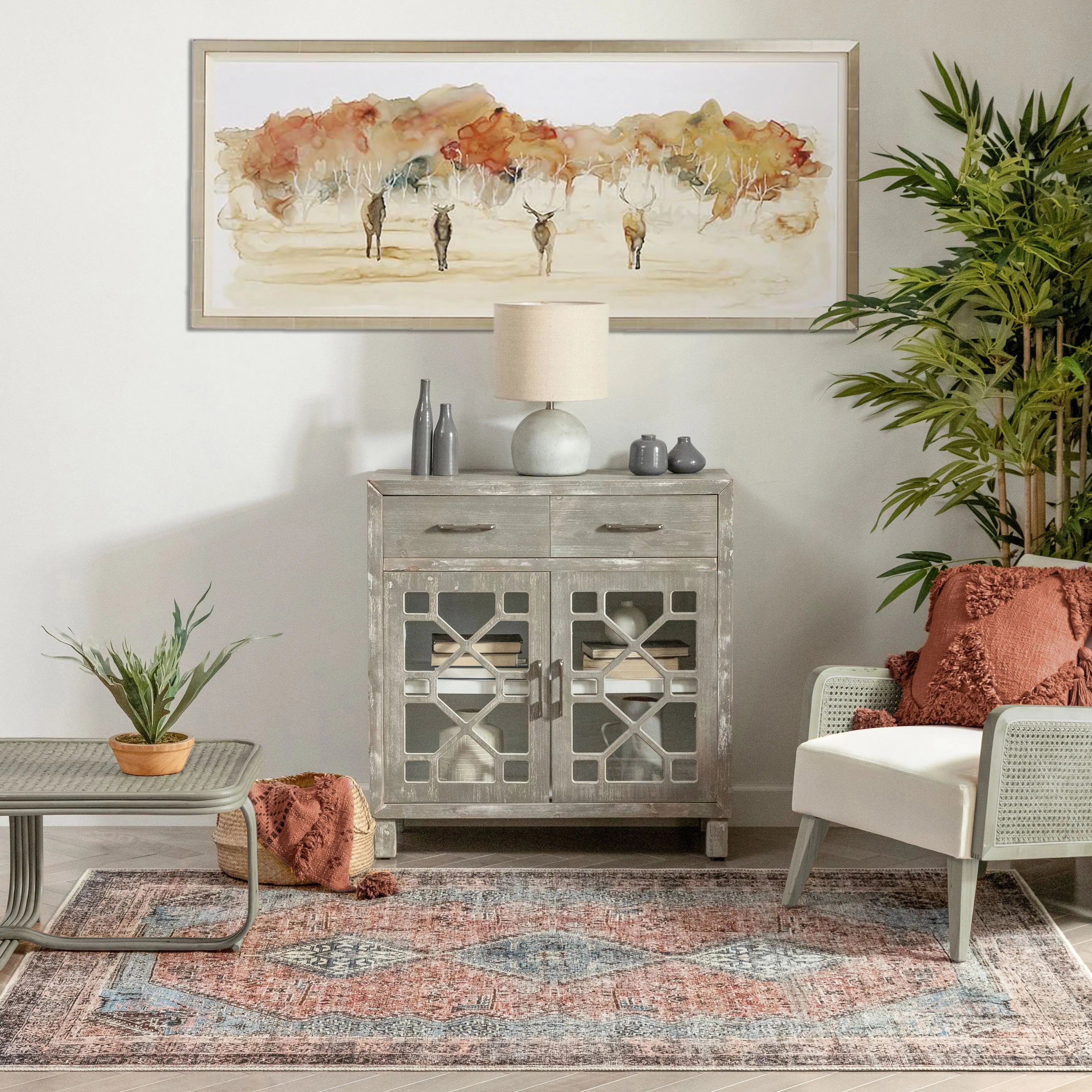 Menda Machine Washable Vintage Bohemian Meallion Oriental Light Blue Flat-Weave Distressed Rug、mySite、gigharbornorthrealestate