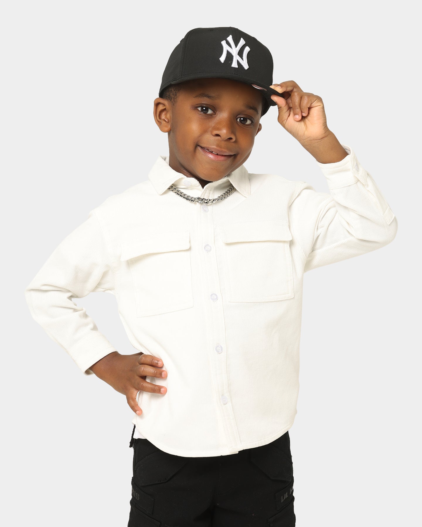 EN ES KIDS Kids' Style Long Sleeve Button Up Shirt Beige、mySite、zt4zffjzw