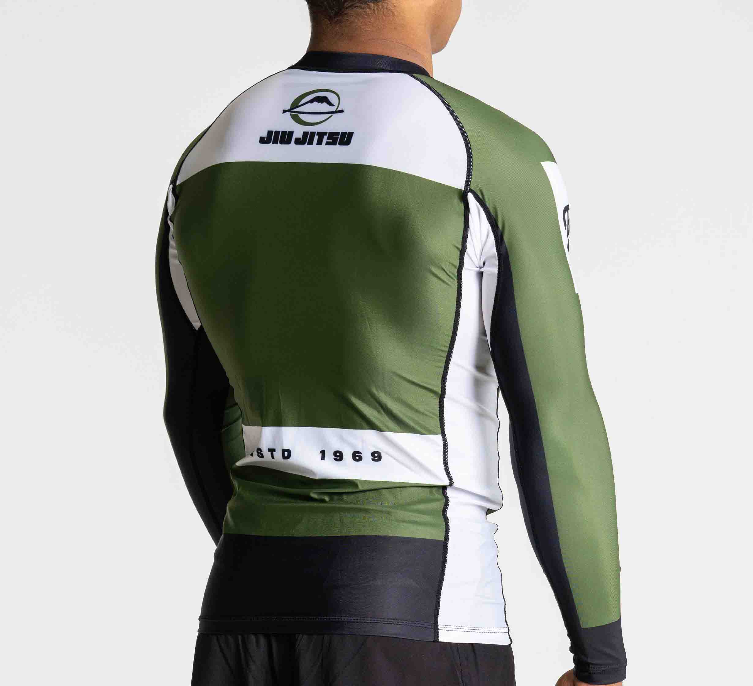 Jiu Jitsu Script Flex Lite Long Sleeve Rashguard Green、mySite、gigharbornorthrealestate