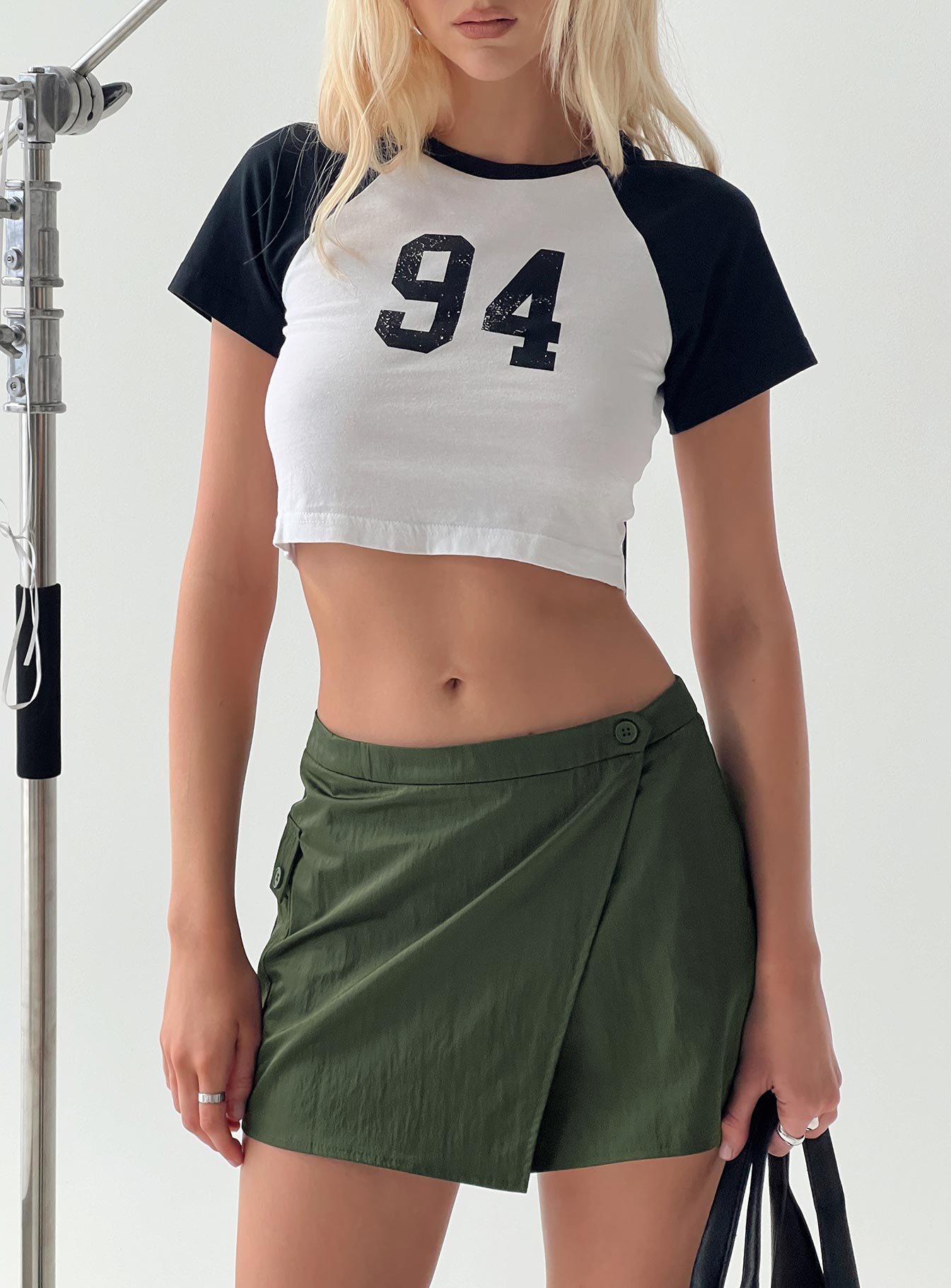 Caran Cargo Mini Skirt Green、mySite、solidvoid