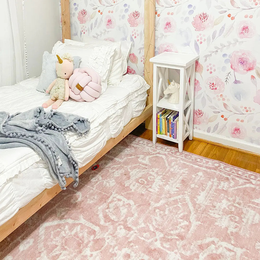 Disa Vintage Medallion Blush Soft Rug By Chill Rugs、mySite、gigharbornorthrealestate