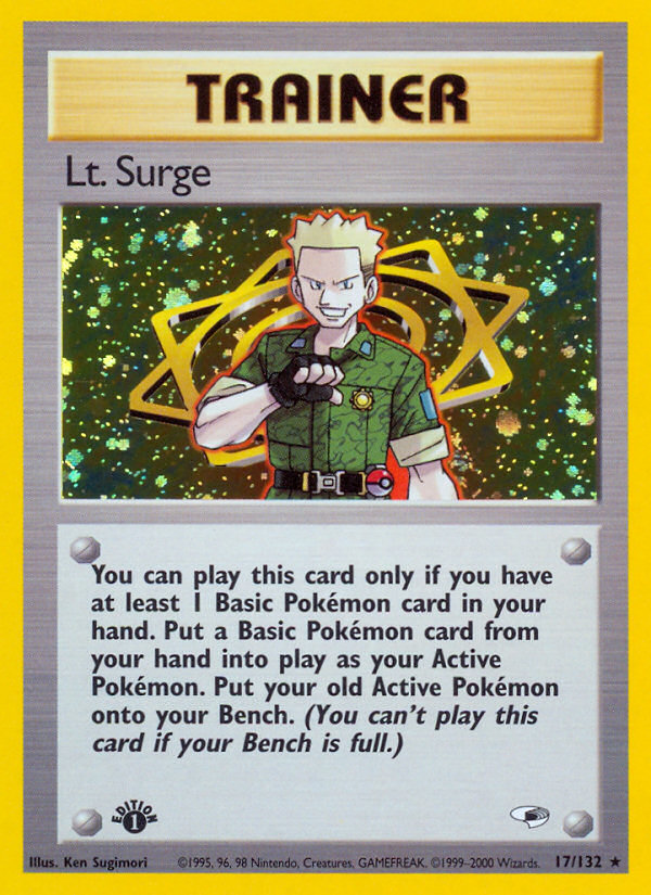 Lt. Surge (17/132) Gym Heroes 1st Edition、mySite、waistdrama