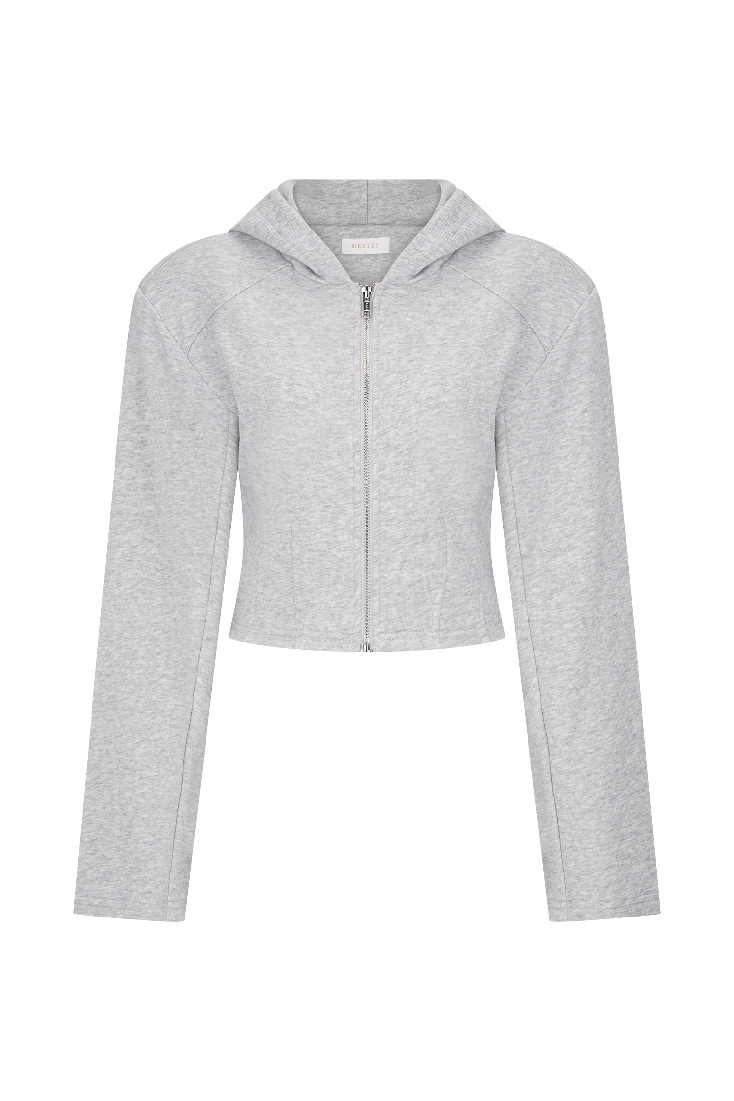 Quinn Zip Up Hoodie - Light Grey Marle、mySite、solidvoid