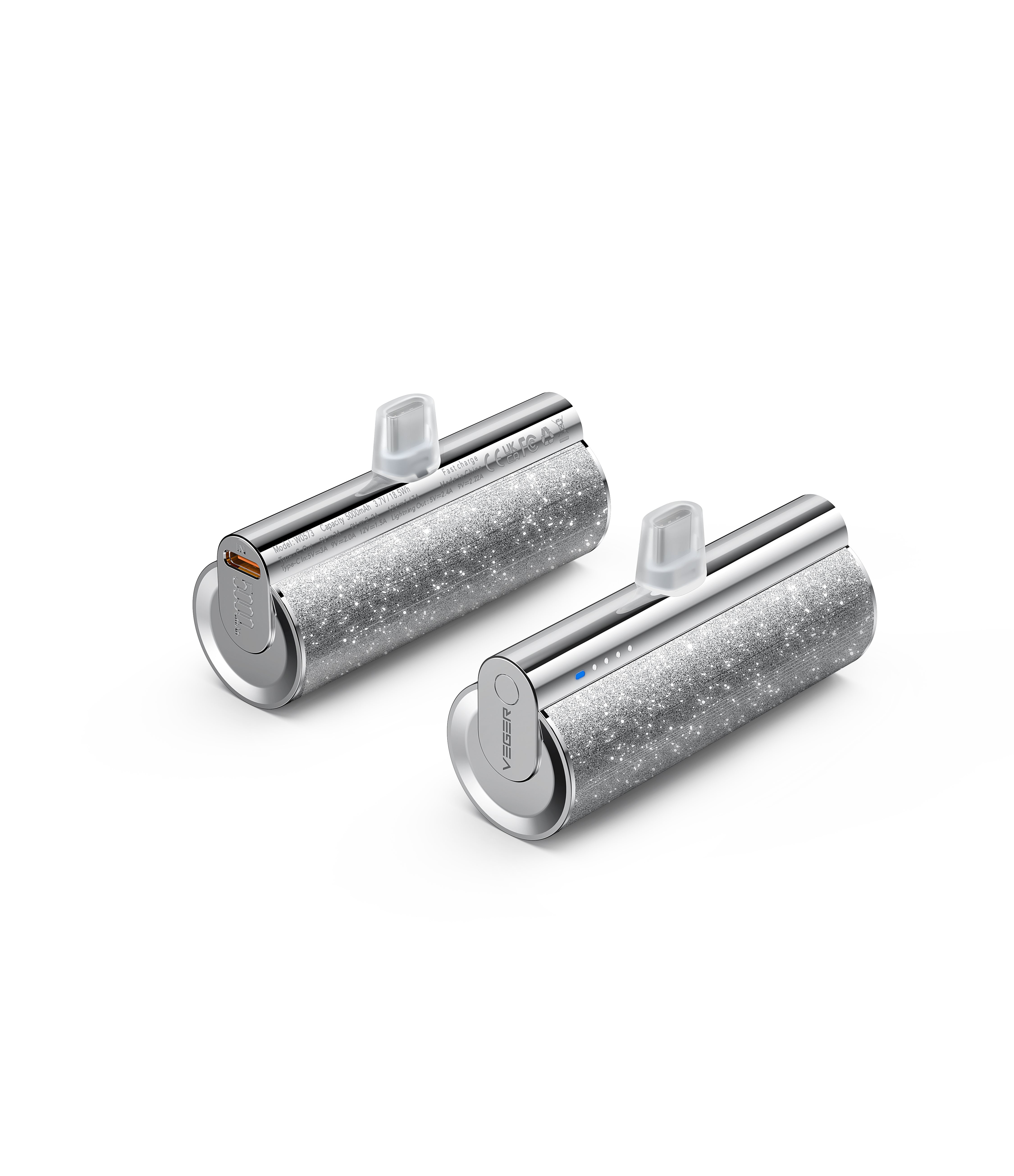 Plug on 5000mAh Mini Portable Charger with Built-in Cable for iPhone & Android、mySite、fannypackpong