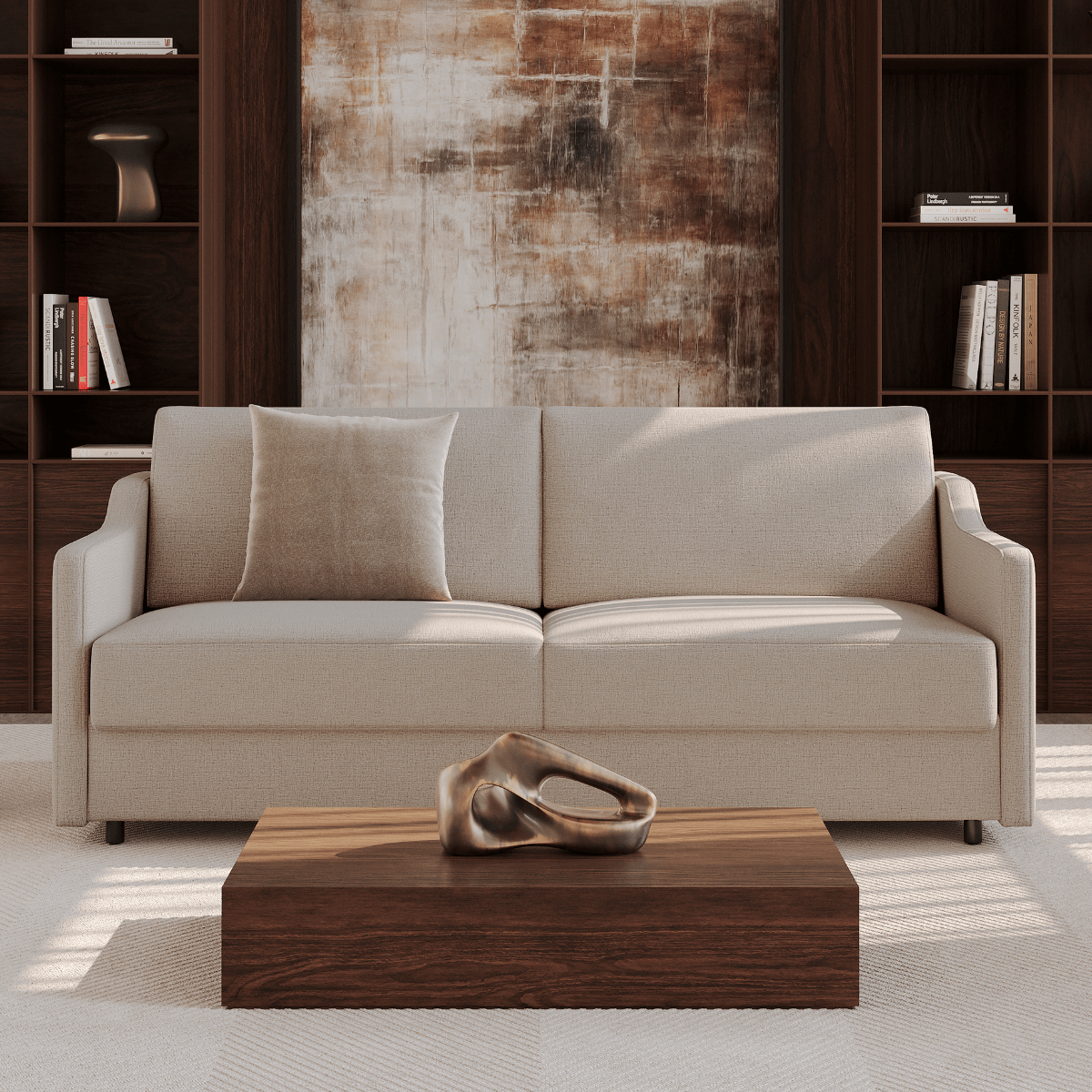Carnell Queen Sleeper Sofa with Slope Arms、mySite、neckold