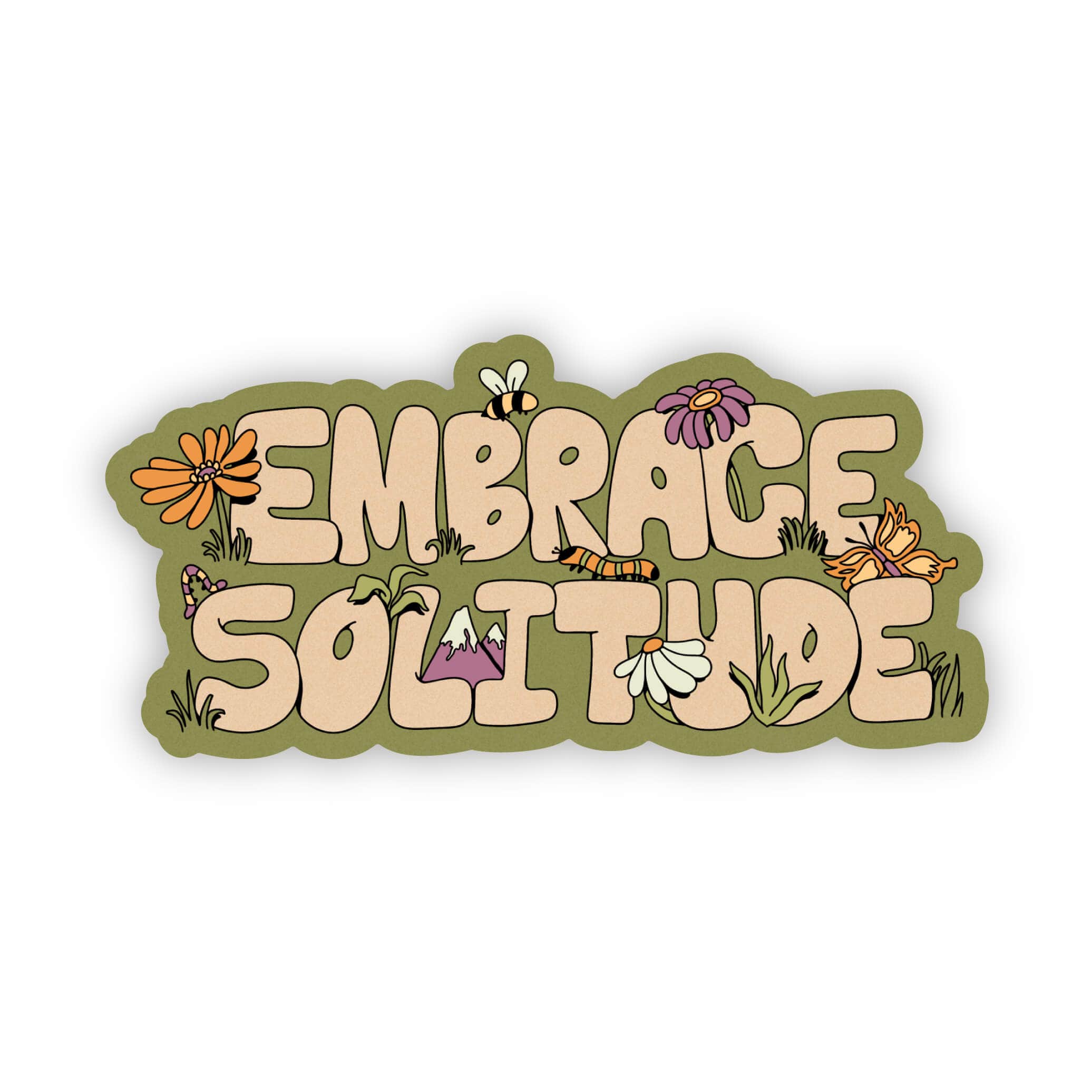  Embrace Solitude Nature Sticker、mySite、elrpsem3k
