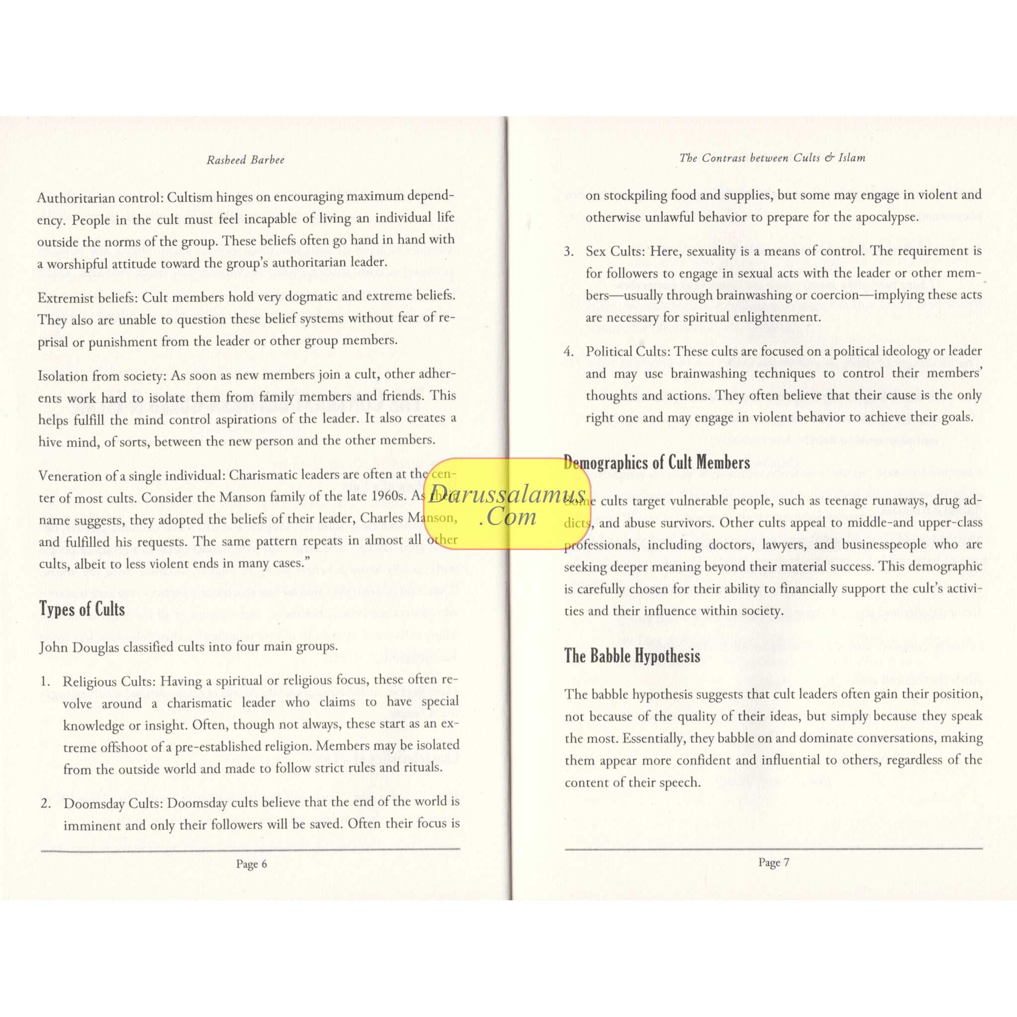 Islam's Cure to the Madness of Modern-Day Cults、mySite、topwebapps