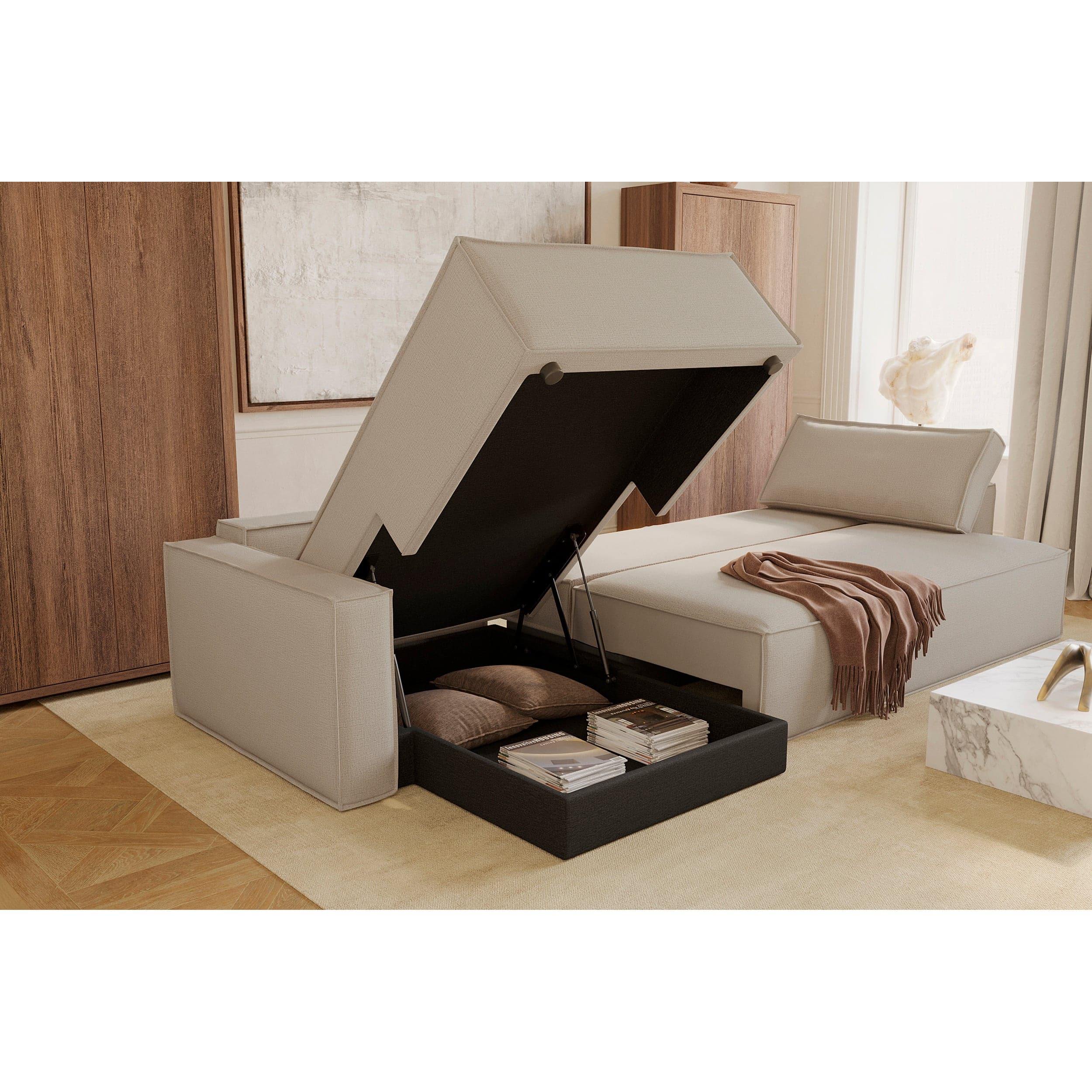 Newilla Sofa Bed With Lounger、mySite、neckold