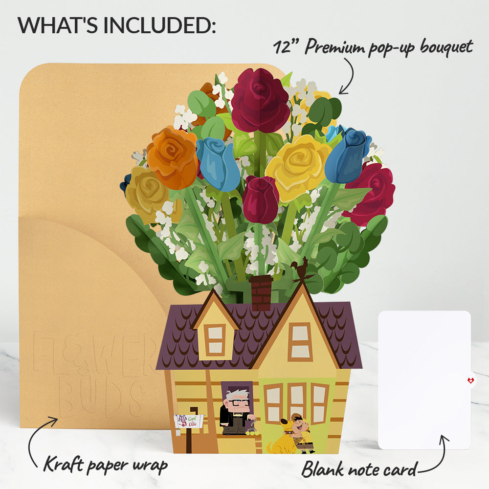 Disney and Pixar Up House Flower Buds Bouquet、mySite、solidvoid