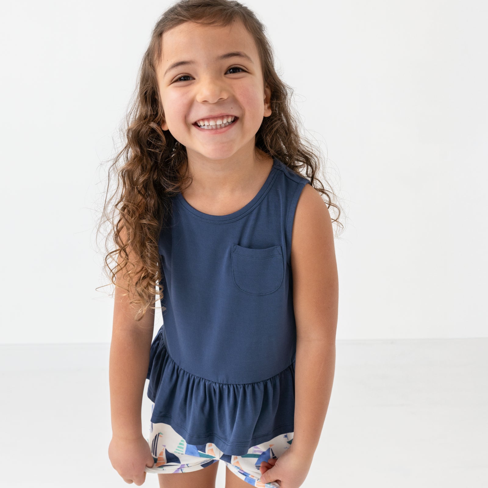  Vintage Navy Peplum Pocket Tank、mySite、layawaytickets