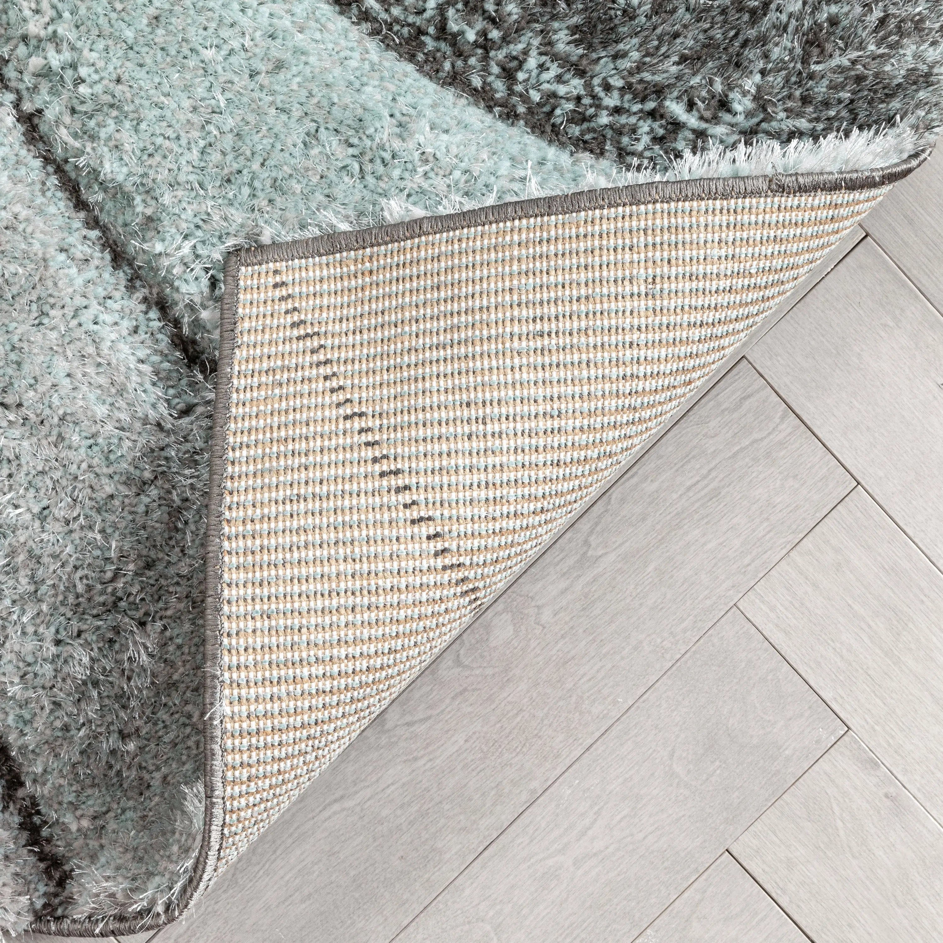 Luz Modern Geometric Light Blue 3D Textured Thick & Soft Shag Rug、mySite、gigharbornorthrealestate