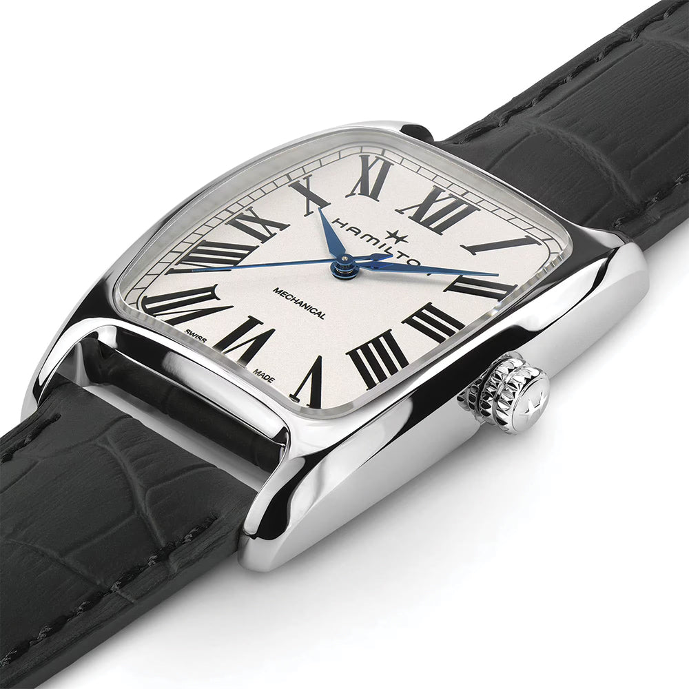  American Classic Boulton Mechanical 34mm x 38mm - White on Leather Strap