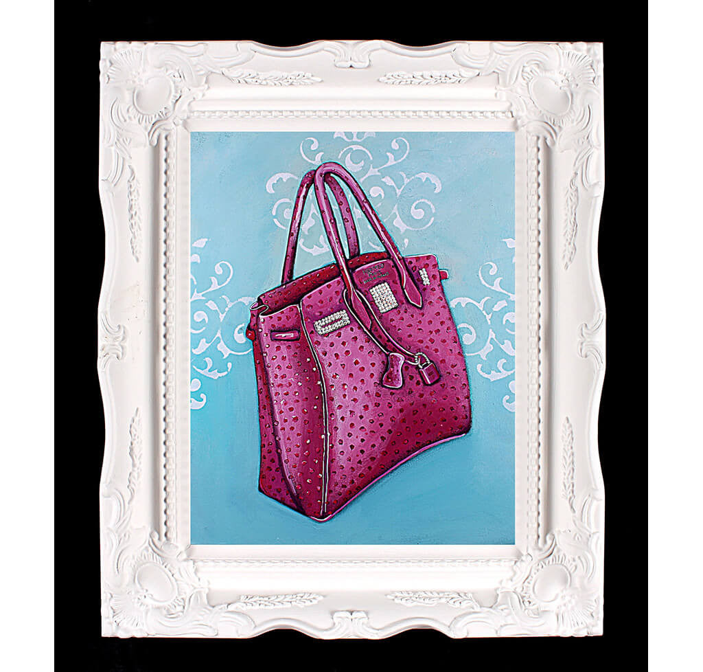 Small Limited Edition Fuchsia Birkin Giclée Painting、mySite、garminoutage.com