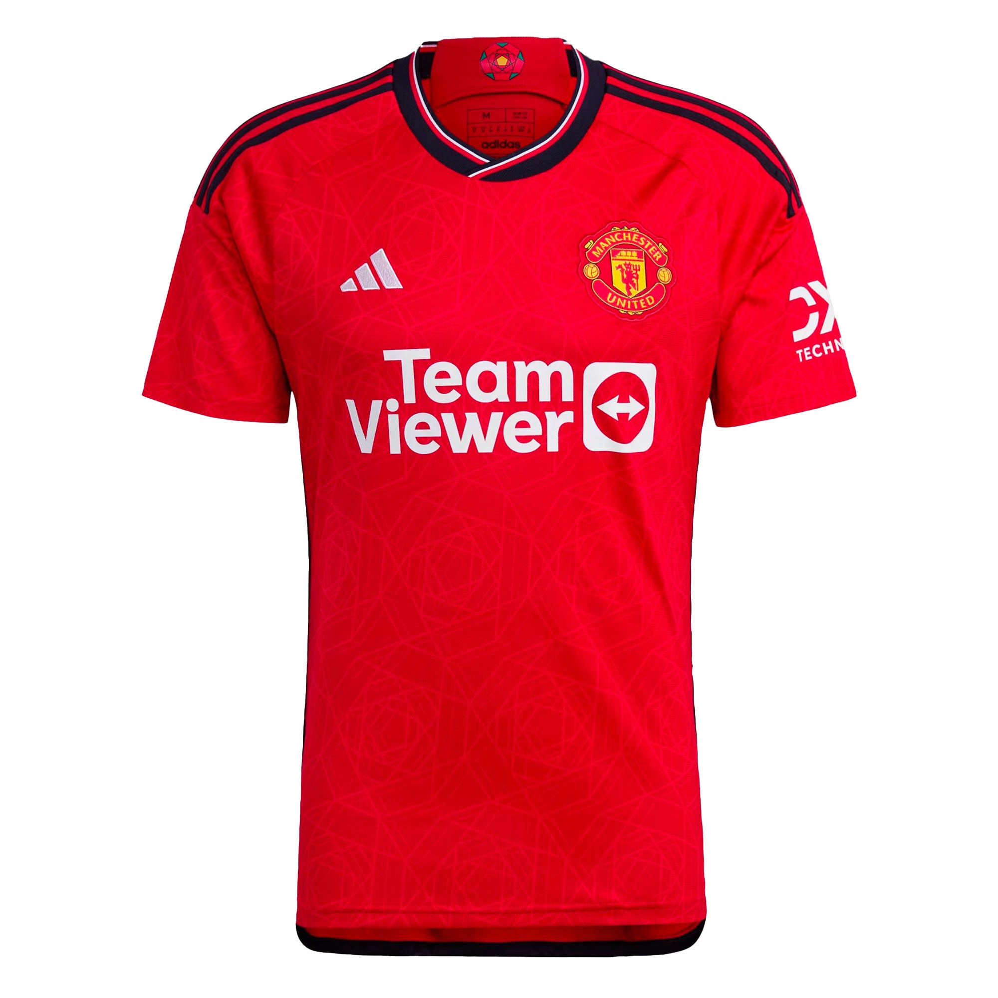 adidas Men's Manchester United 2023/24 Home Jersey Red/Black、mySite、noshort