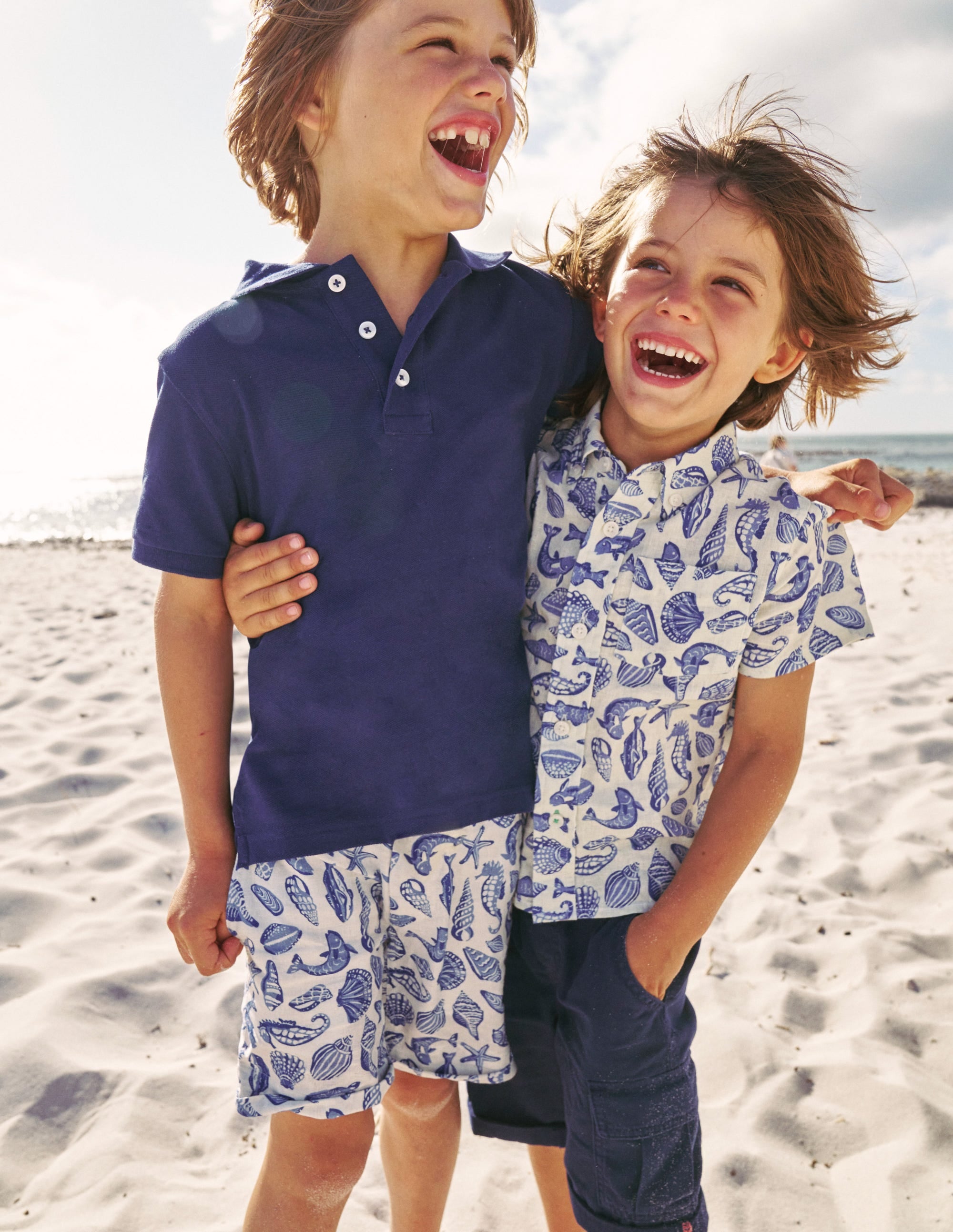  Cotton Linen Shirt-Sapphire Blue Seashore、mySite、ashleygrahame