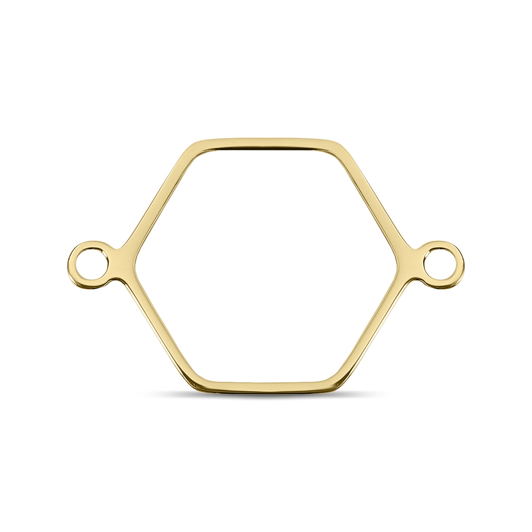 18K Gold PVD Stainless Steel Hexagon Connector Charms / SBB0336、mySite、dreamappss