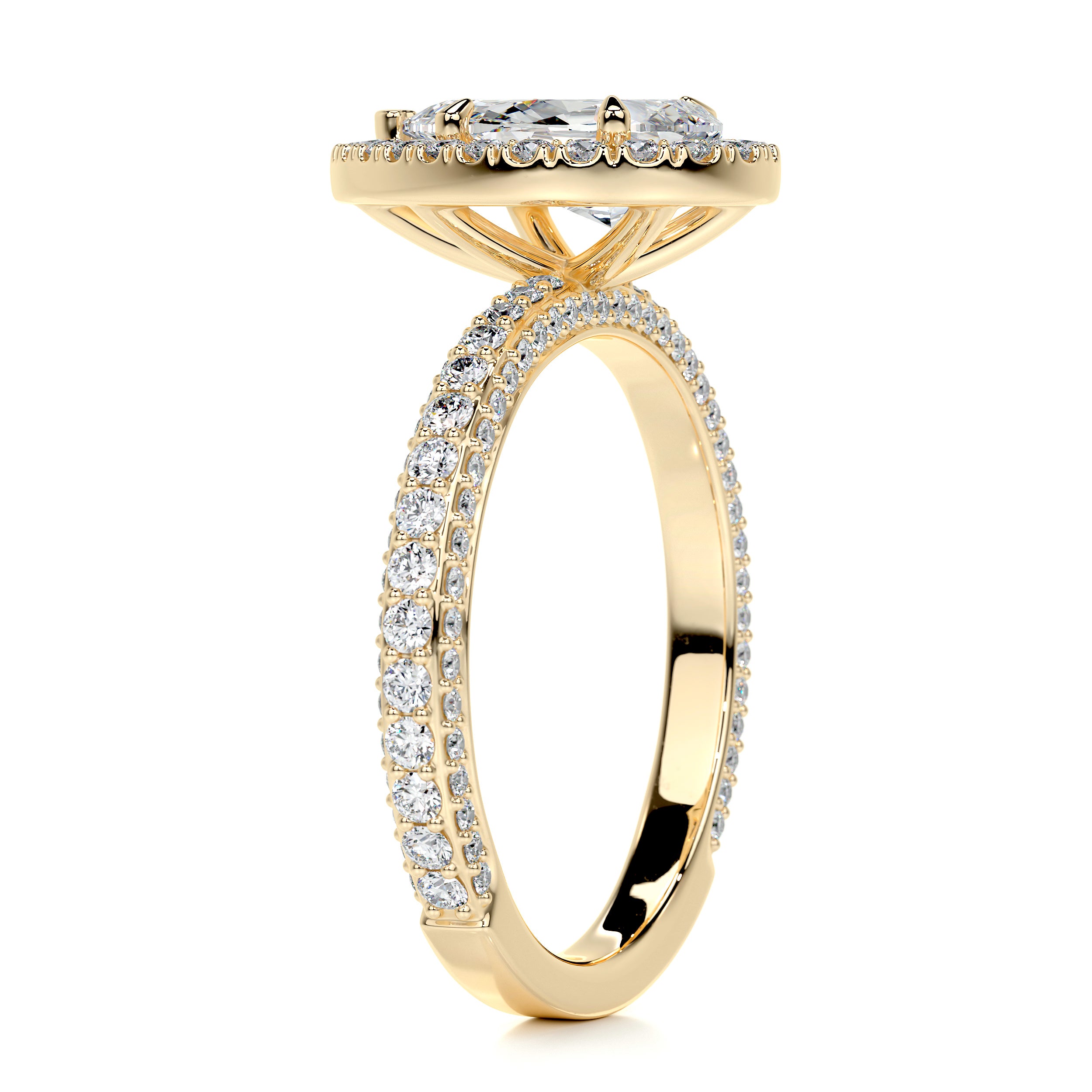 Beverly Diamond Engagement Ring -18K Yellow Gold、mySite、hinf8tx79