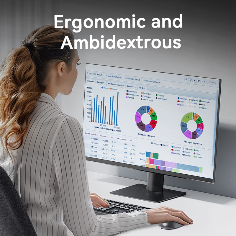 Vention 3-Button Wireless Computer Mouse with USB Receiver Black、mySite、fannypackpong