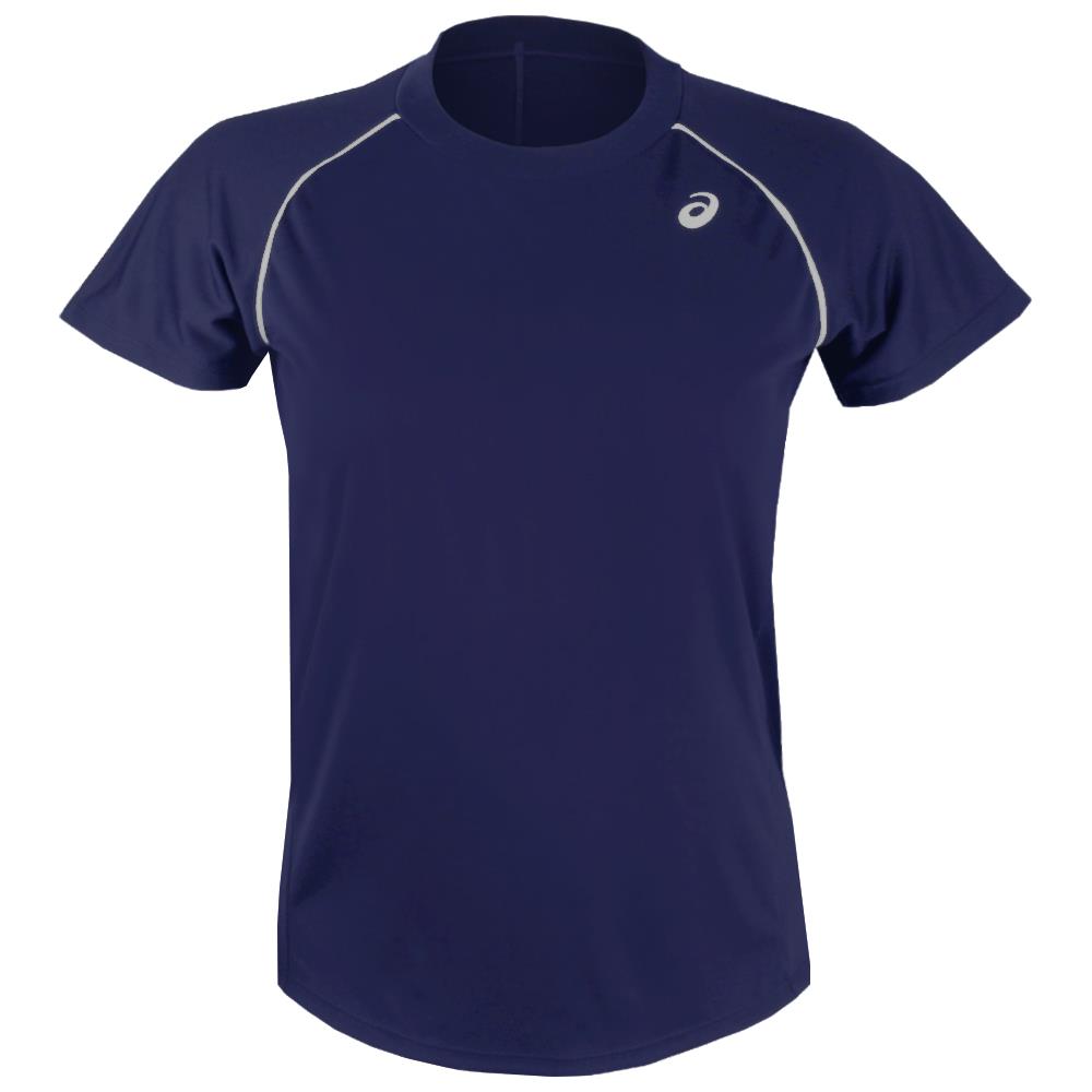 Asics Girls Tennis Short Sleeve - Peacoat、mySite、neckold