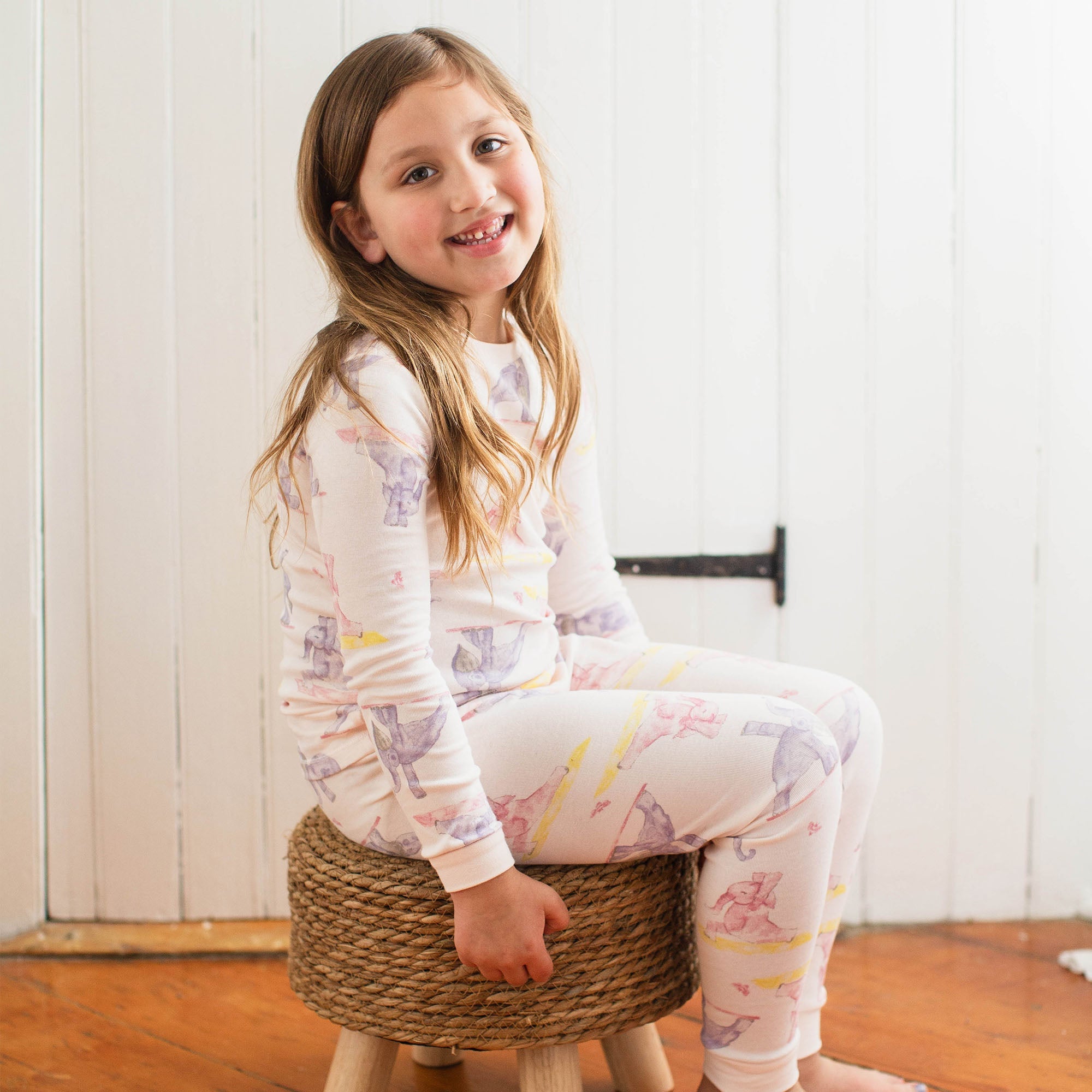 Yogi Elephants Organic Two-Piece Pajamas、mySite、g9winljtr