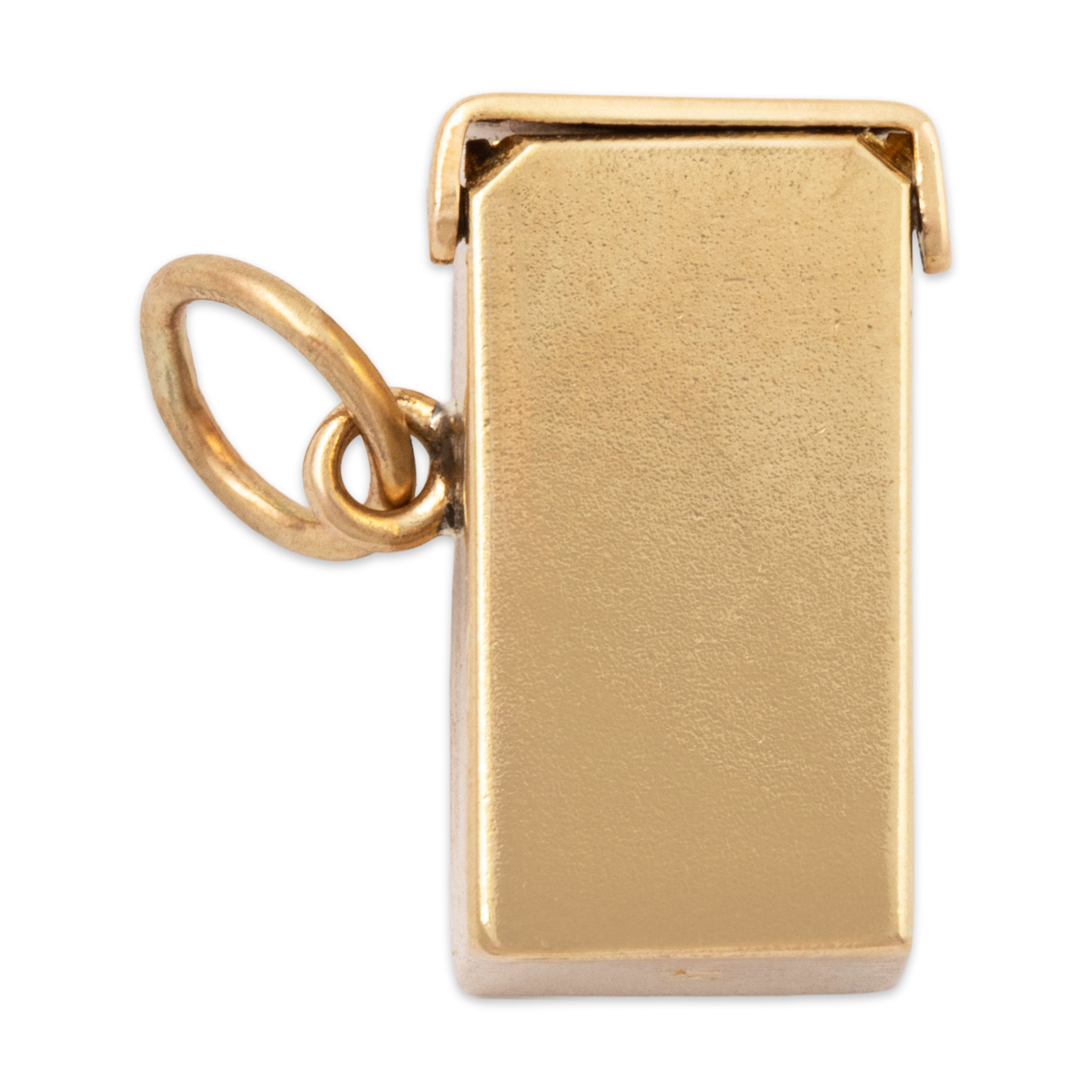 Vintage Unusual 14k Yellow Gold 3D Galloping Dominoes Box w/ Bakelite Dice Charm、mySite、hinf8tx79