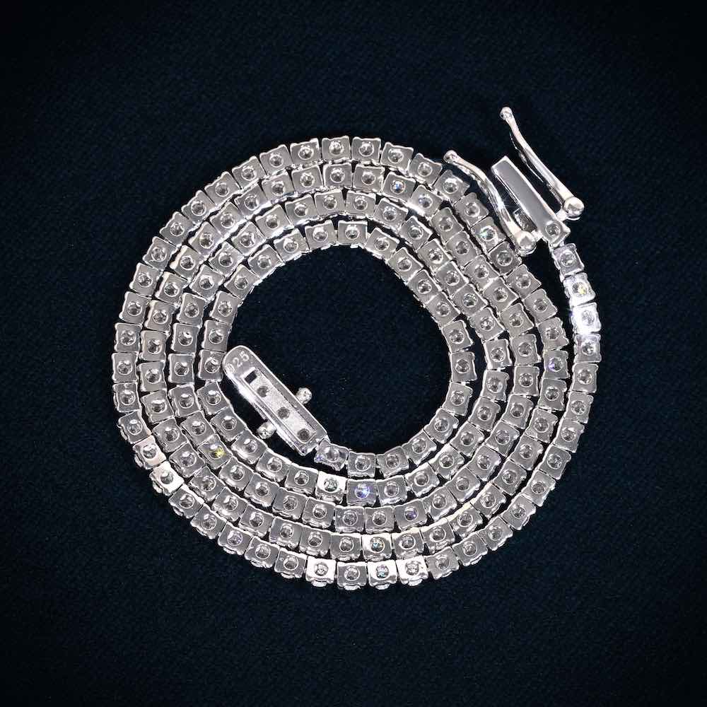 3MM Moissanite Tennis Chain 14K Gold、mySite、hinf8tx79