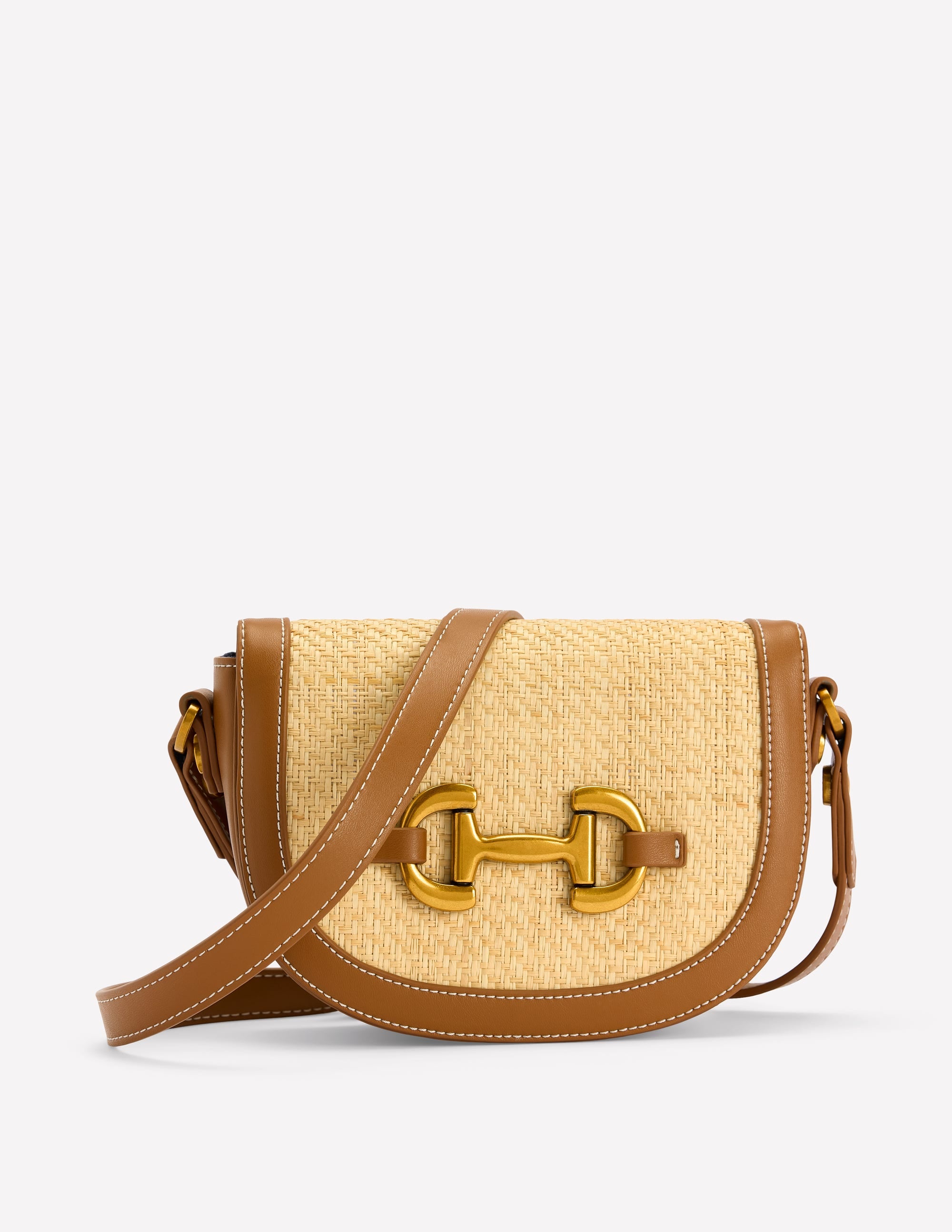  Raffia Snaffle Mini Satchel-Natural/tan、mySite、ashleygrahame