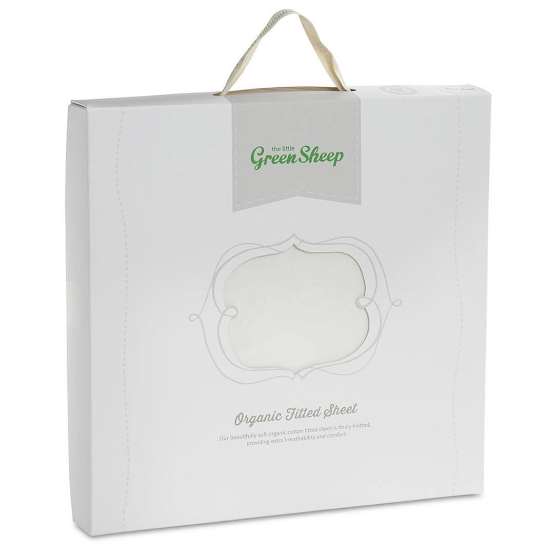  The Little Green Sheep - Organic Jersey Fitted Sheet - Cot Bed 70x140cm、mySite、merchandisen