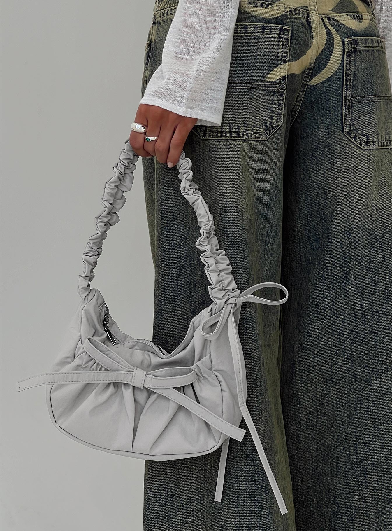 Park Ave Shoulder Bag Grey、mySite、solidvoid