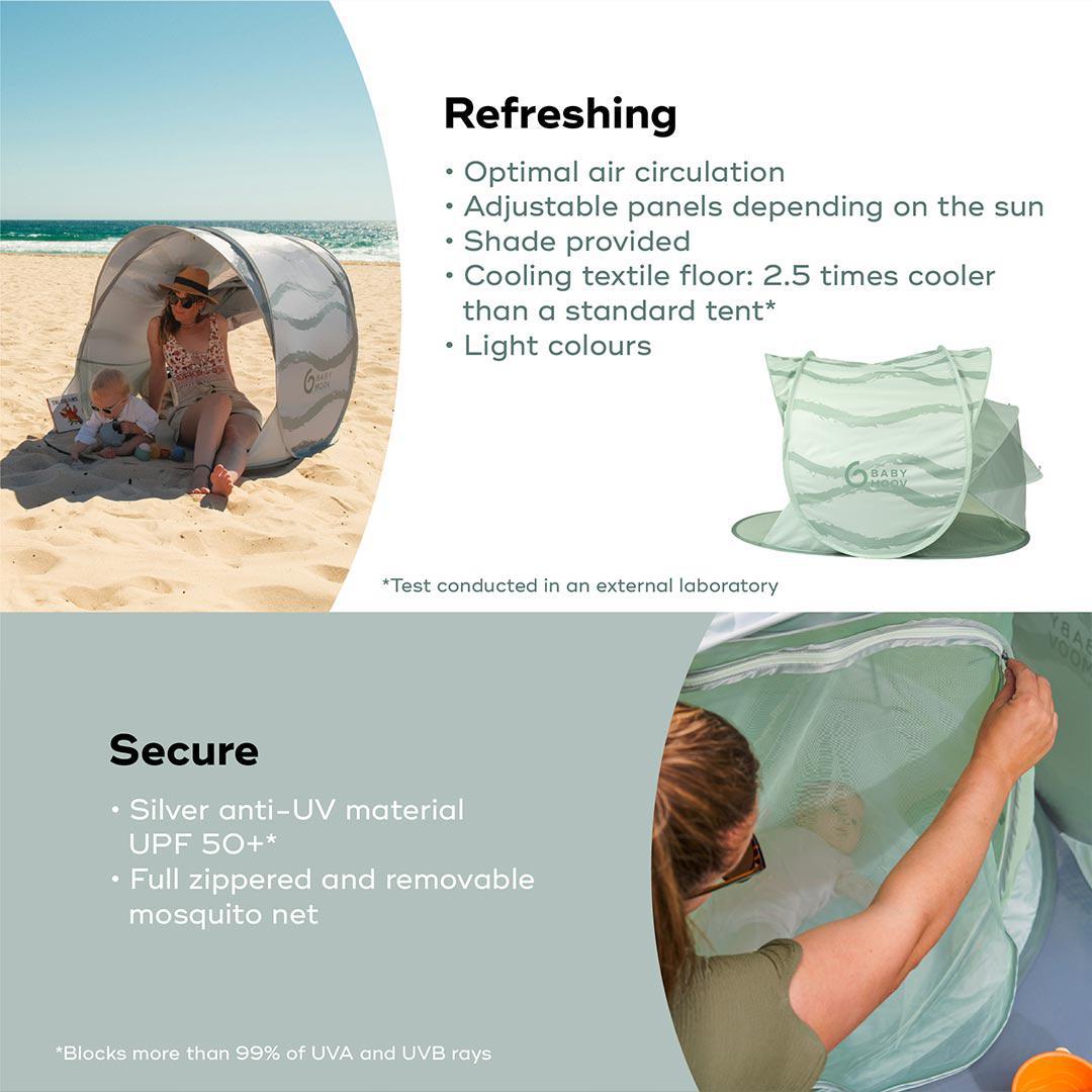  Babymoov Moov & Protect Anti UV Shelter - Green Lagoon、mySite、merchandisen