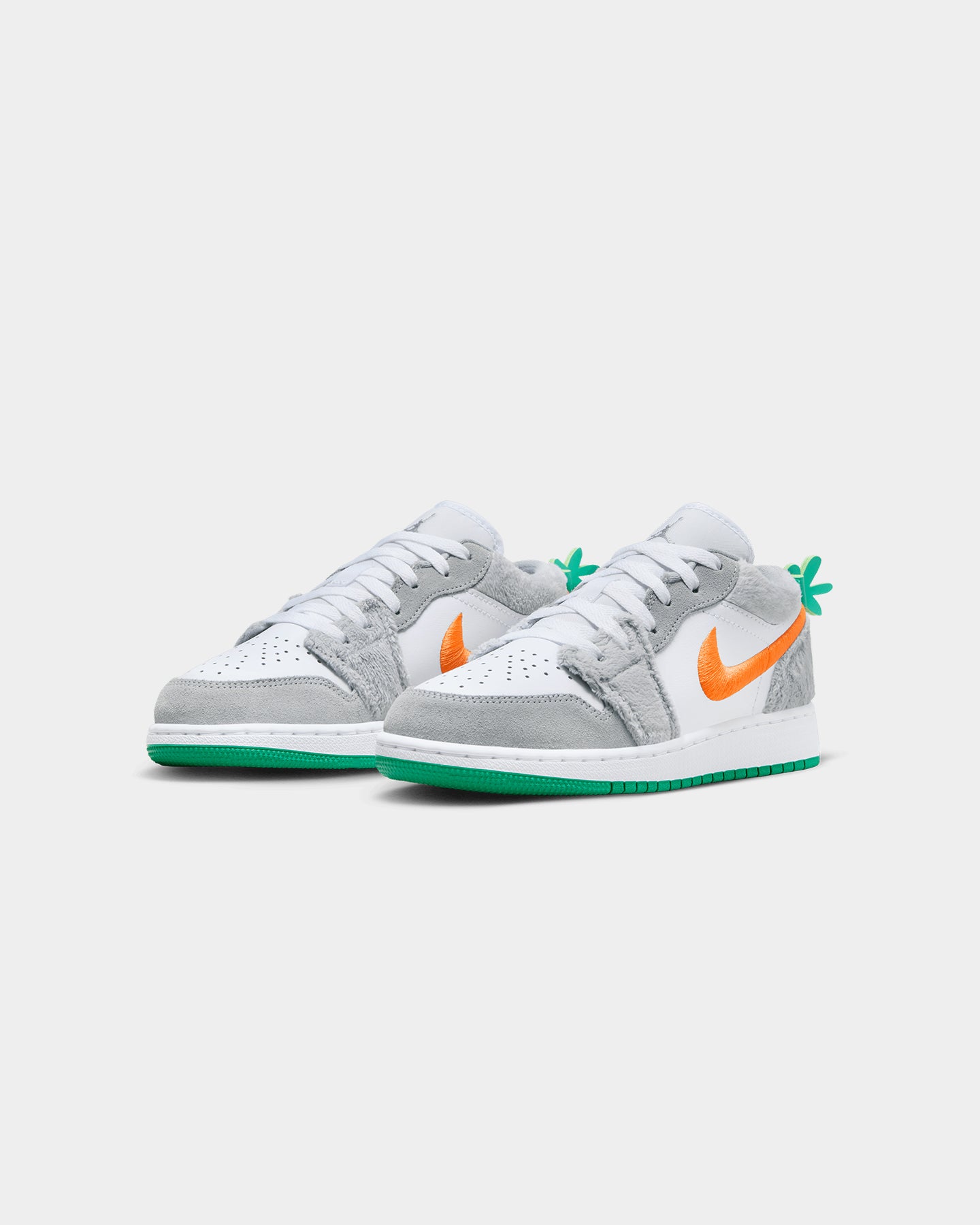 Jordan Kids' Air Jordan 1 Low SE (GS) Rabbit Light Smoke Grey/Total Orange/White/Stadium Green、mySite、zt4zffjzw
