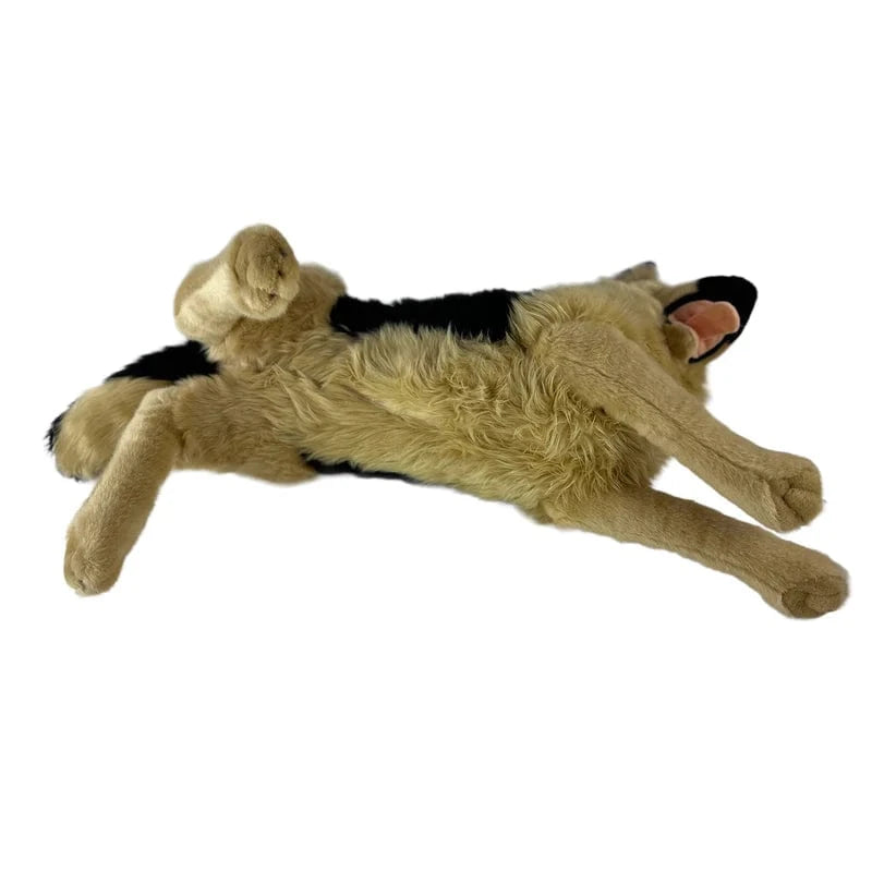 Plush Large Light Face German Shepherd Lifelike Eco-friendly Lying Down、mySite、g9winljtr