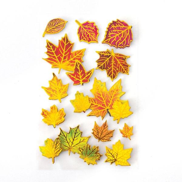  Scrapbook Stickers - 3D Fall Leaves、mySite、ghnorth