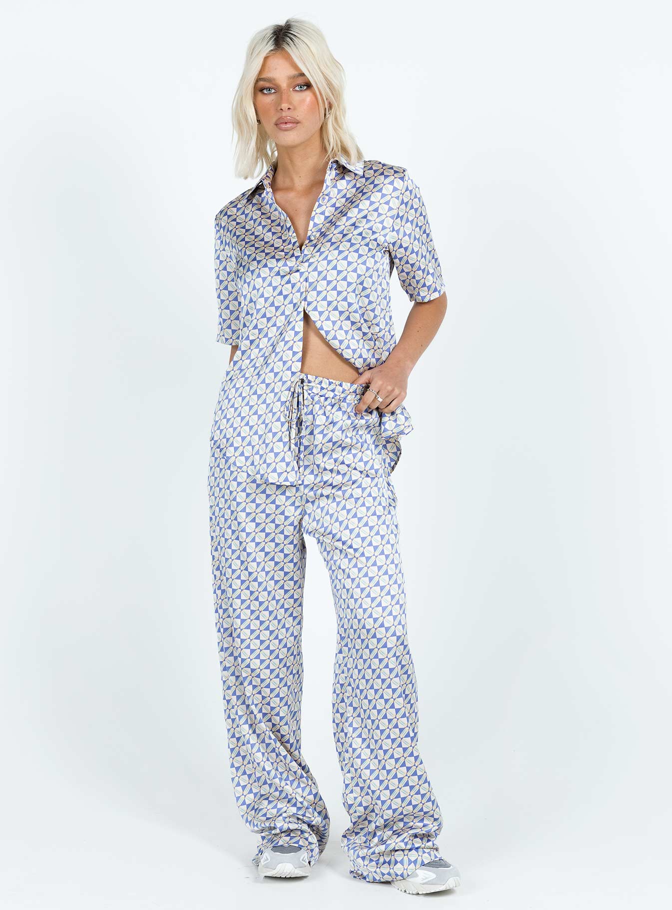 Golda Pant Blues Geo、mySite、solidvoid