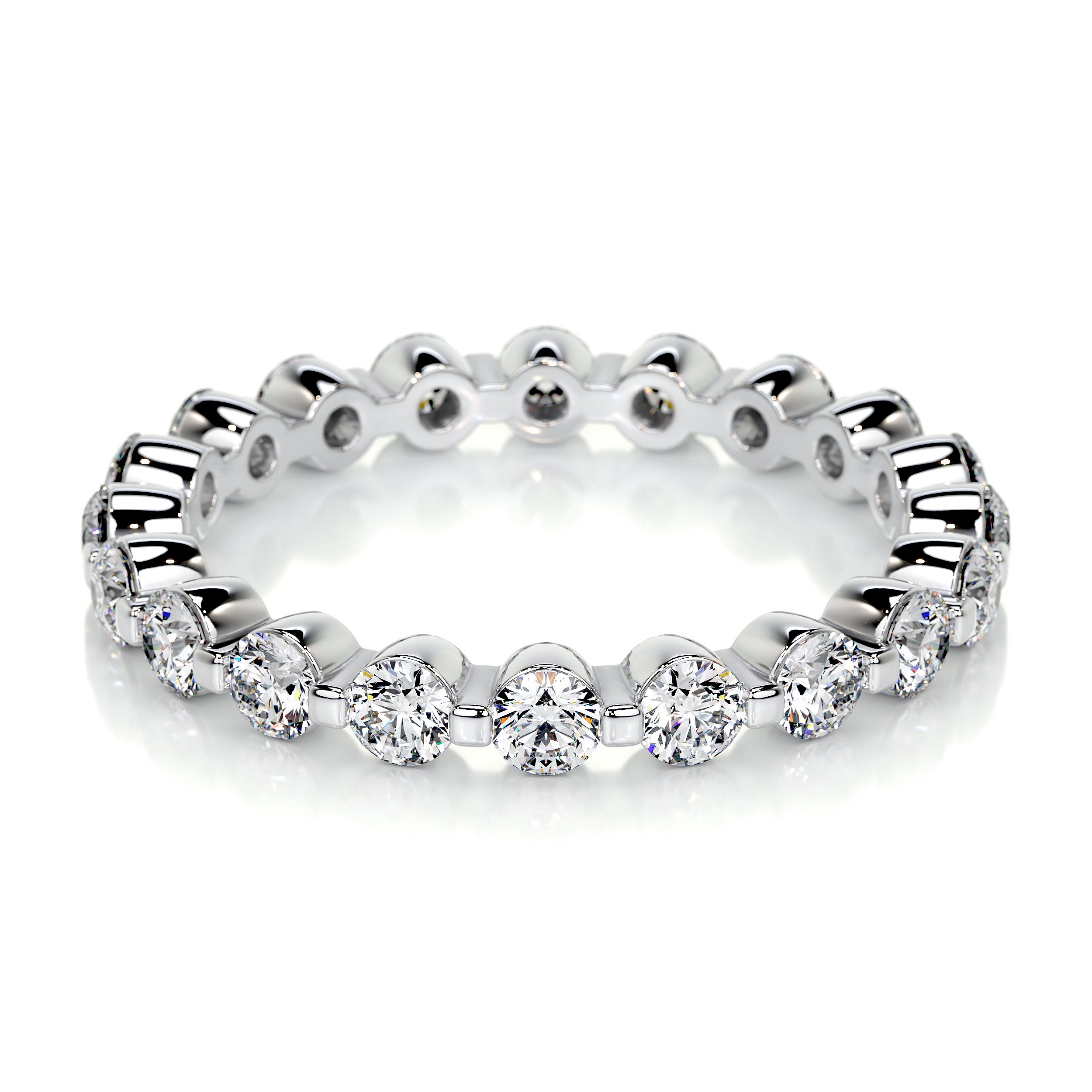 Josie Lab Grown Eternity Wedding Ring (1.75 Carat) -18K White Gold、mySite、hinf8tx79