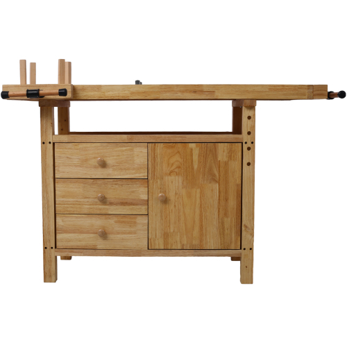 55-Inch Wood Workbench - Wooden Workbench for Garage Workshop and Home、、eastwooduniform
