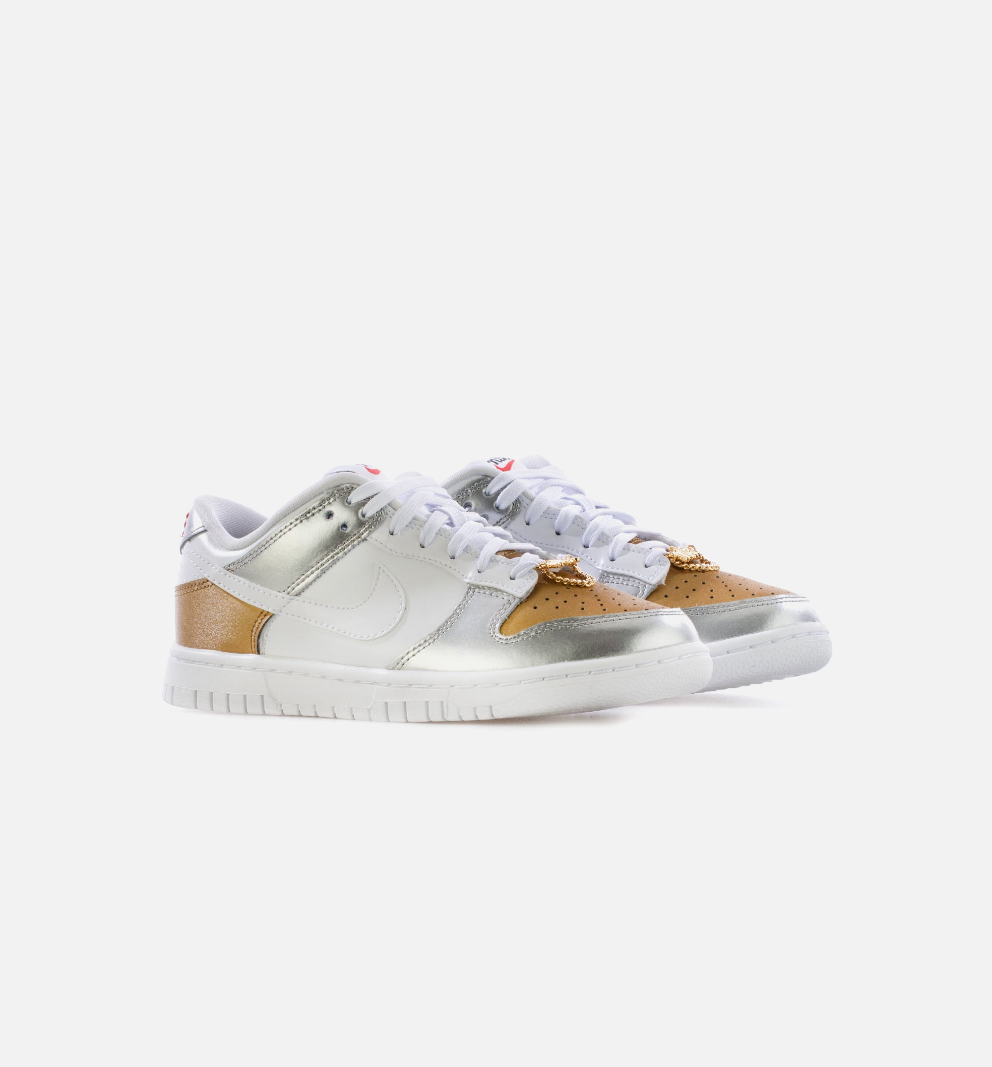 Dunk Low Metallic Womens Lifestyle Shoe - Gold/White/Silver、mySite、dreamappss