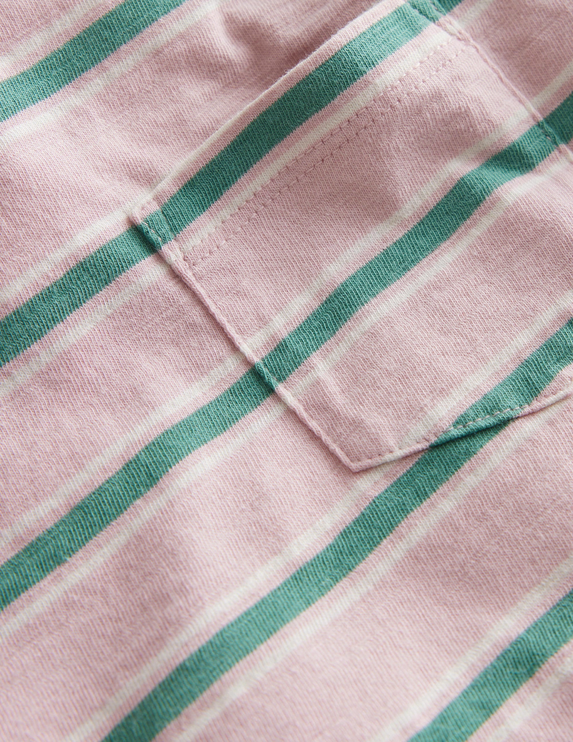  Striped Washed Slub T-shirt-French Pink/Csarite Green、mySite、ashleygrahame