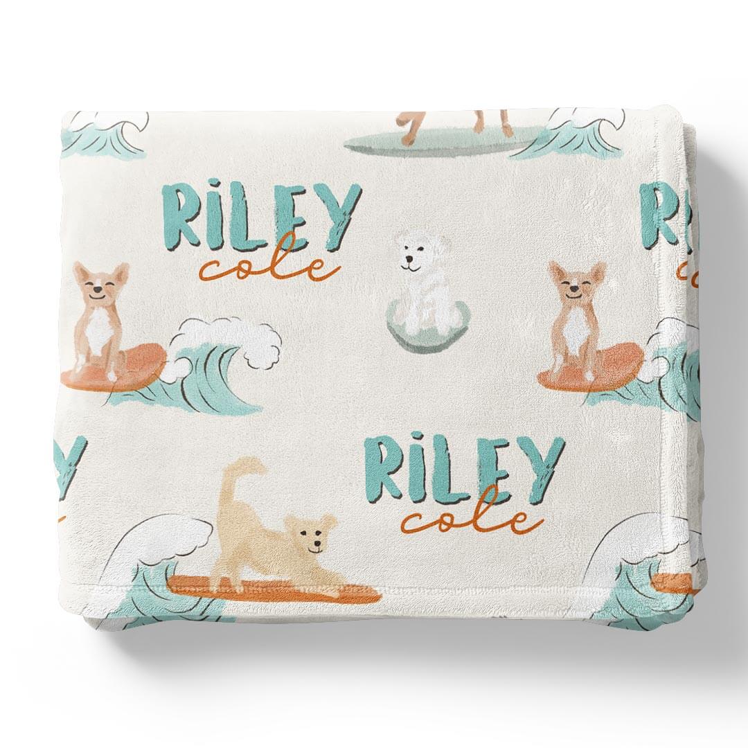  Paddle Pups Personalized Kids Blanket、mySite、layawaytickets